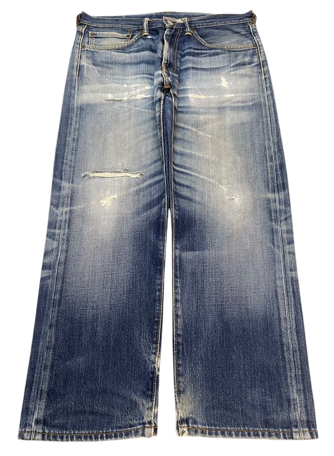 Levi's Vintage Levis 505 Blue Faded Wash Distressed Baggy Jeans Size US 34 / EU 50 - 1 Thumbnail