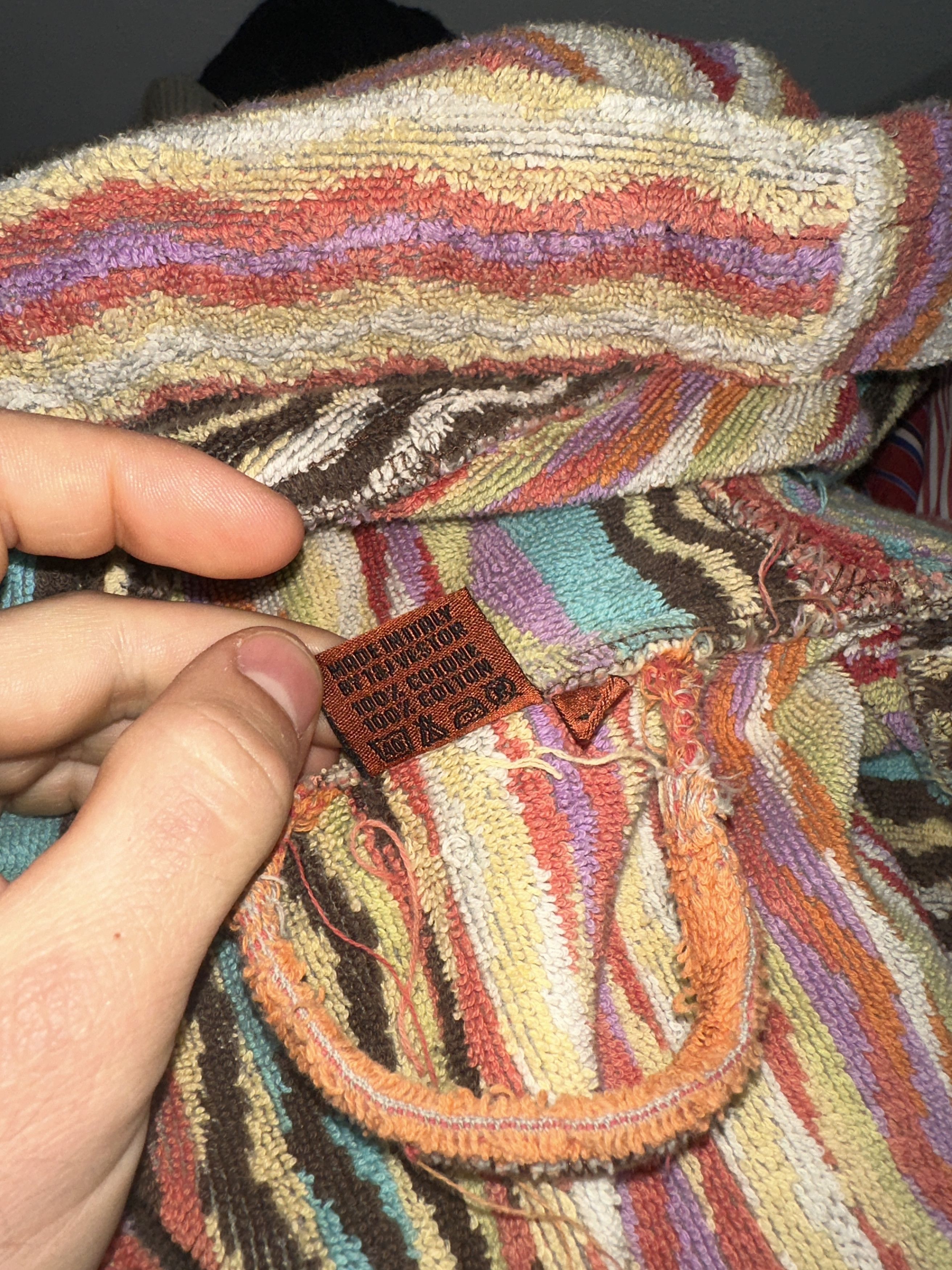 Missoni Rainbow Bathrobe Missoni 3D Knit Stripe Retro Size XL Size US XL / EU 56 / 4 - 15 Thumbnail