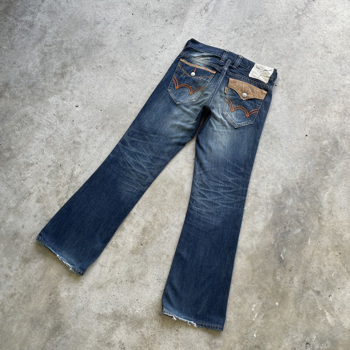 Edwin Vintage Edwin Distressed FLARE Jeans Faded BOOTCUT Pants W34 Size US 34 / EU 50 - 13 Thumbnail