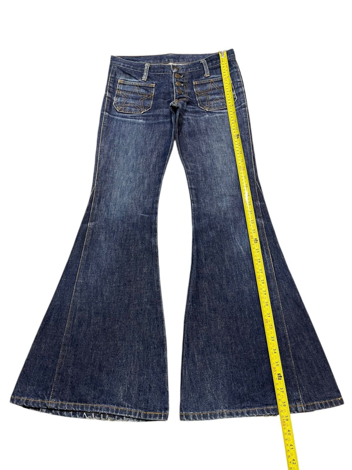 Hysteric Glamour Vintage Japanese Brand Blue Faded Wash Wide Leg Bell Bottom Size US 29 - 12 Thumbnail