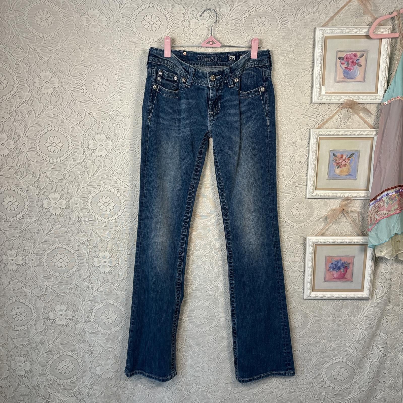Other y2k miss me flare embroidered jeans Size 28" / US 6 / IT 42 - 7 Thumbnail