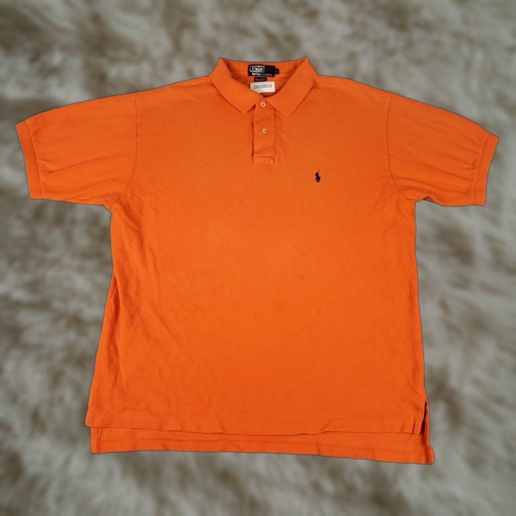 Ralph Lauren Ralph Lauren Polo Shirt Mens XL Orange Pony Casual Short Sleeve Polo Size US XL / EU 56 / 4 - 1 Thumbnail
