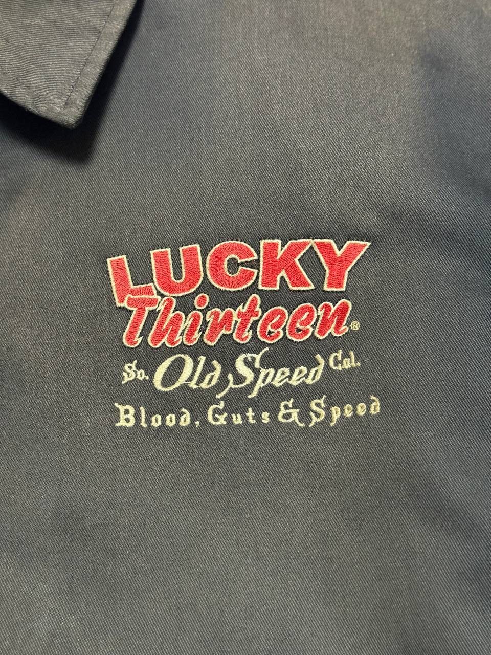 Vintage Vintage Lucky 13 Jacket Embroidered Bomber Baggy Racing 90s Size US M / EU 48-50 / 2 - 8 Thumbnail
