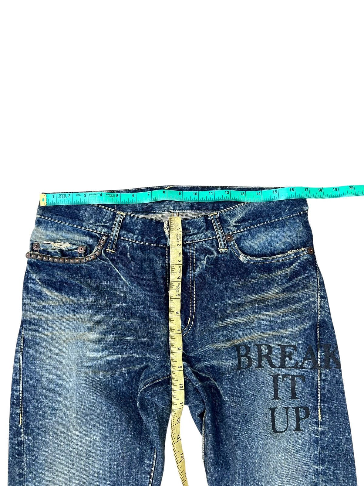 Hysteric Glamour RARE💥 Vintage SAMPLE HG Break it Up Mud Wash Denim Jeans Size US 32 / EU 48 - 4 Thumbnail