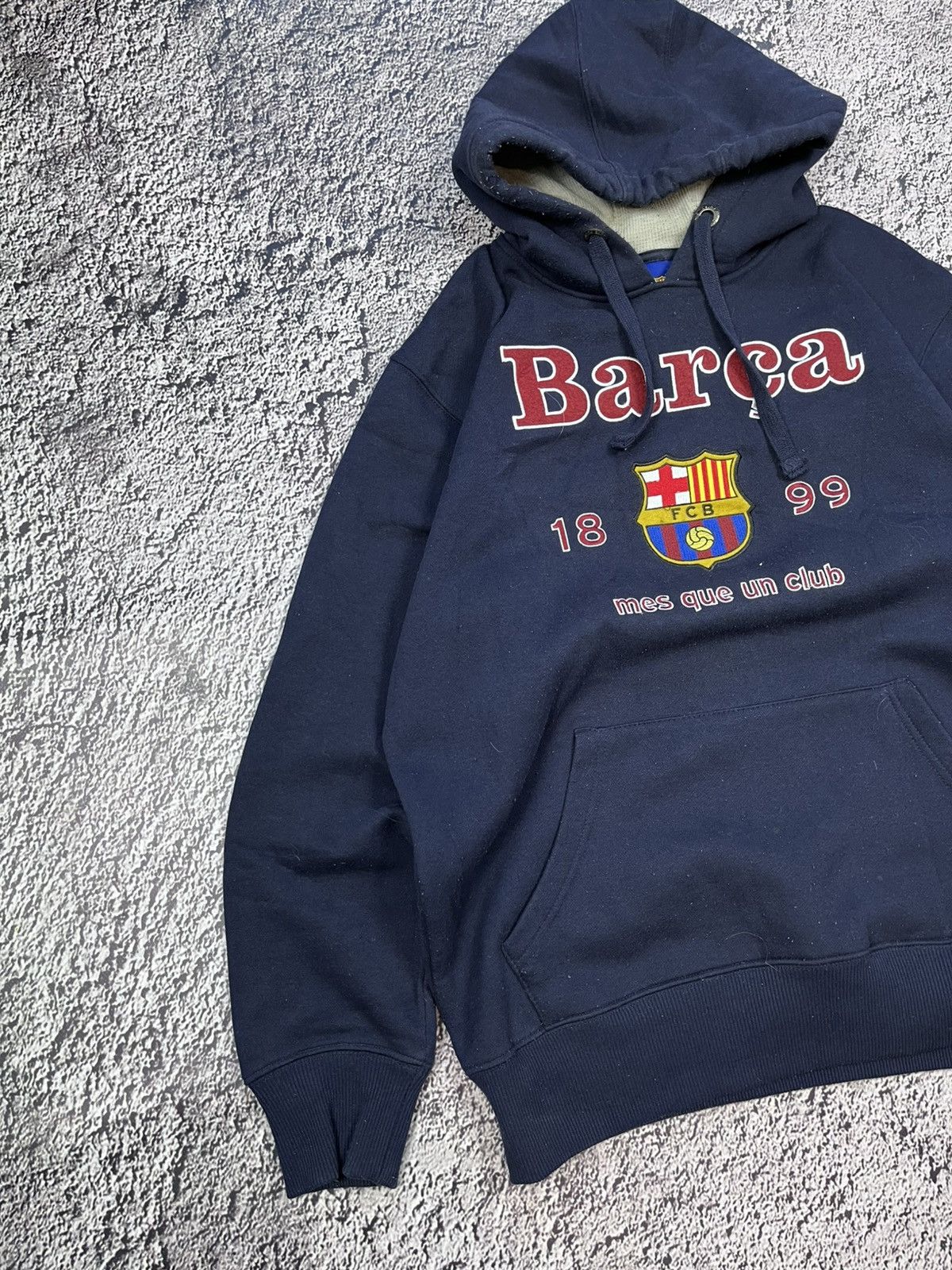 Vintage Vintage Barca logo hoodie Fc Barcelona size L Size US L / EU 52-54 / 3 - 2 Thumbnail