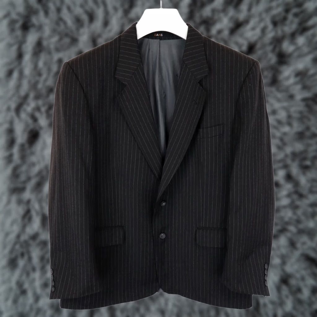 DAKS VINTAGE DAKS Blazer Men's XL Single Breasted Pure New Wool Pinstriped Size 46R - 1 Thumbnail