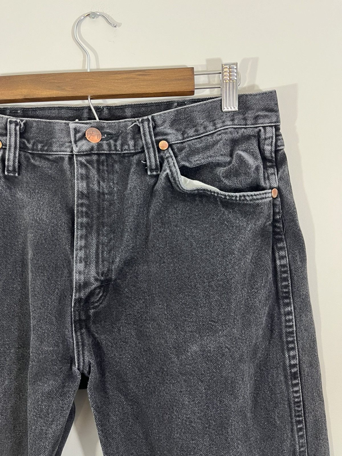 Vintage Sun Faded Distressed Black Jeans Size US 33 - 3 Thumbnail