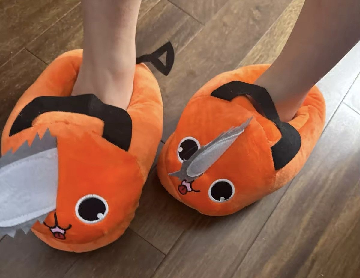 Designer × Japanese Brand Kawaii Chainsawman Pochita Plush slippers Size US 9 / EU 42 - 11 Thumbnail