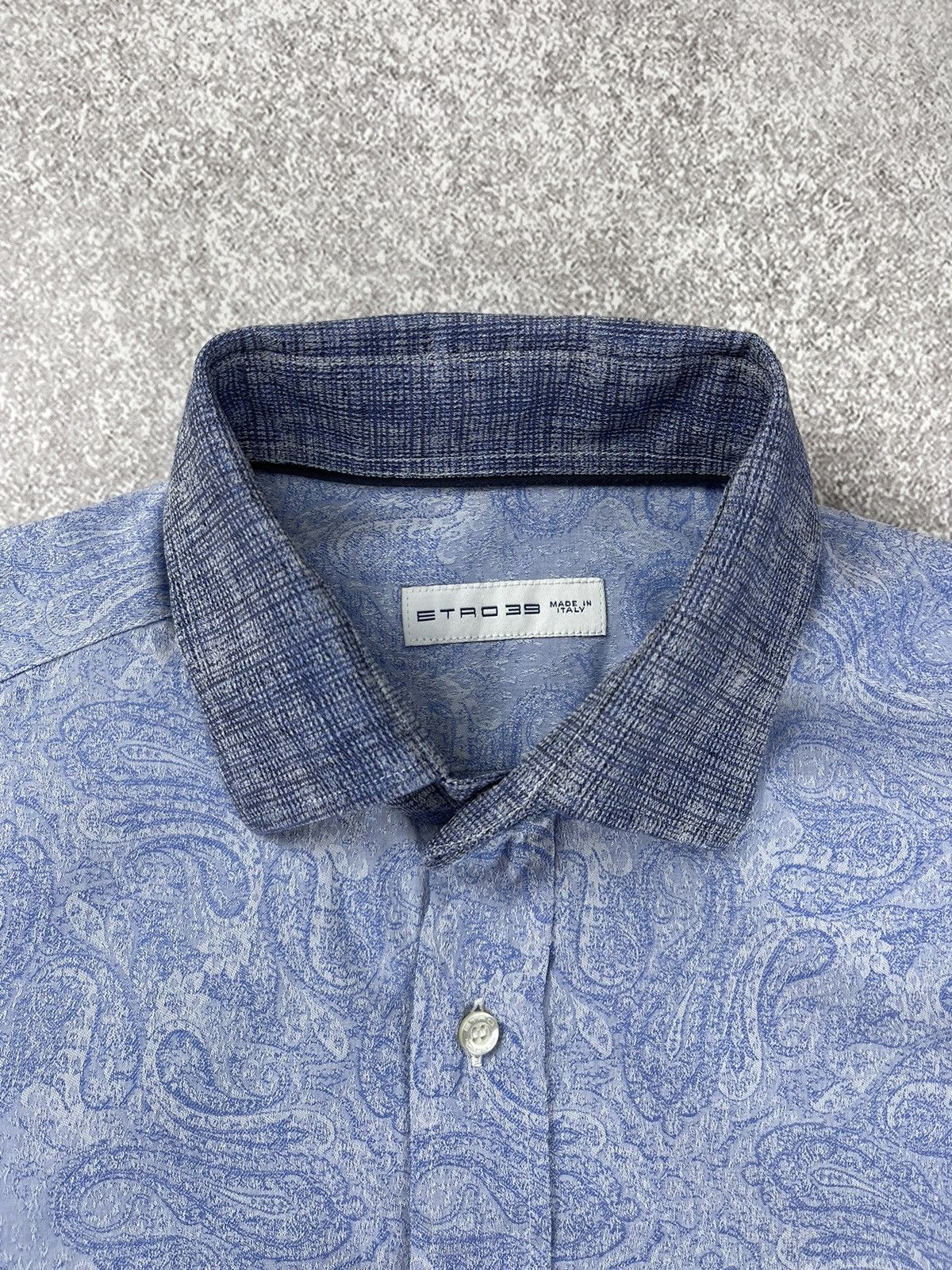 Etro Etro Printed Long Sleeve Shirt Blue Size US S / EU 44-46 / 1 - 6 Thumbnail