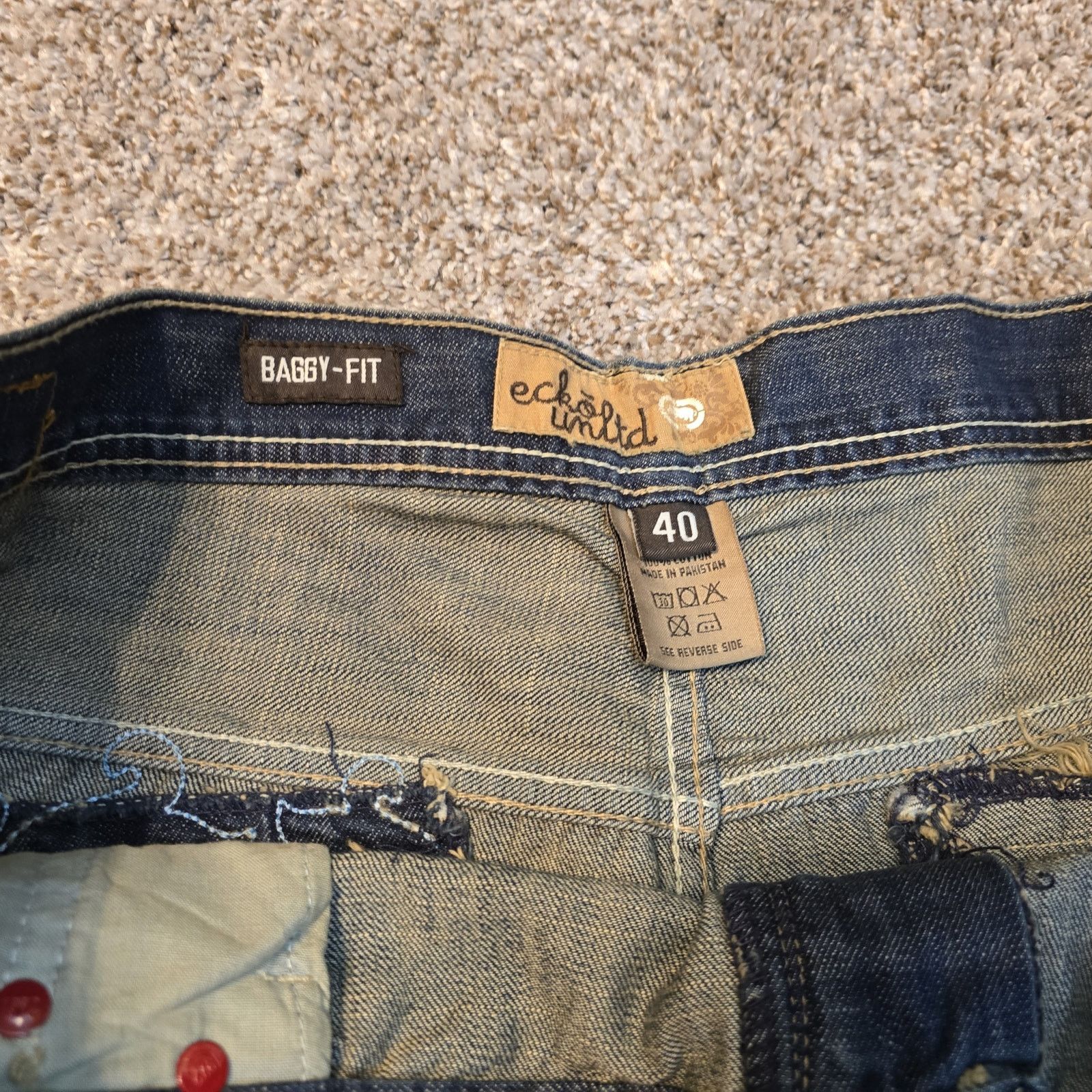 Ecko Unltd. NWT DS Y2K Vintage Ecko Unltd Baggy Jean Shorts Embroidered Size US 40 / EU 56 - 8 Thumbnail