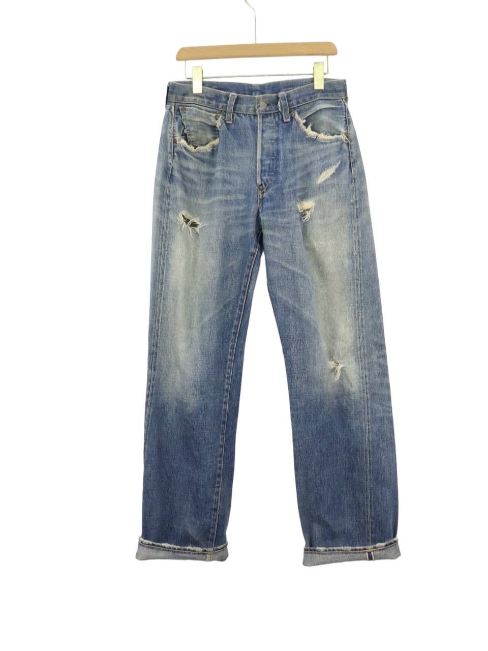 image of Levis Big E 501 1937 Japan Distressed Selvedge Denim Jeans, Men's (Size 29)
