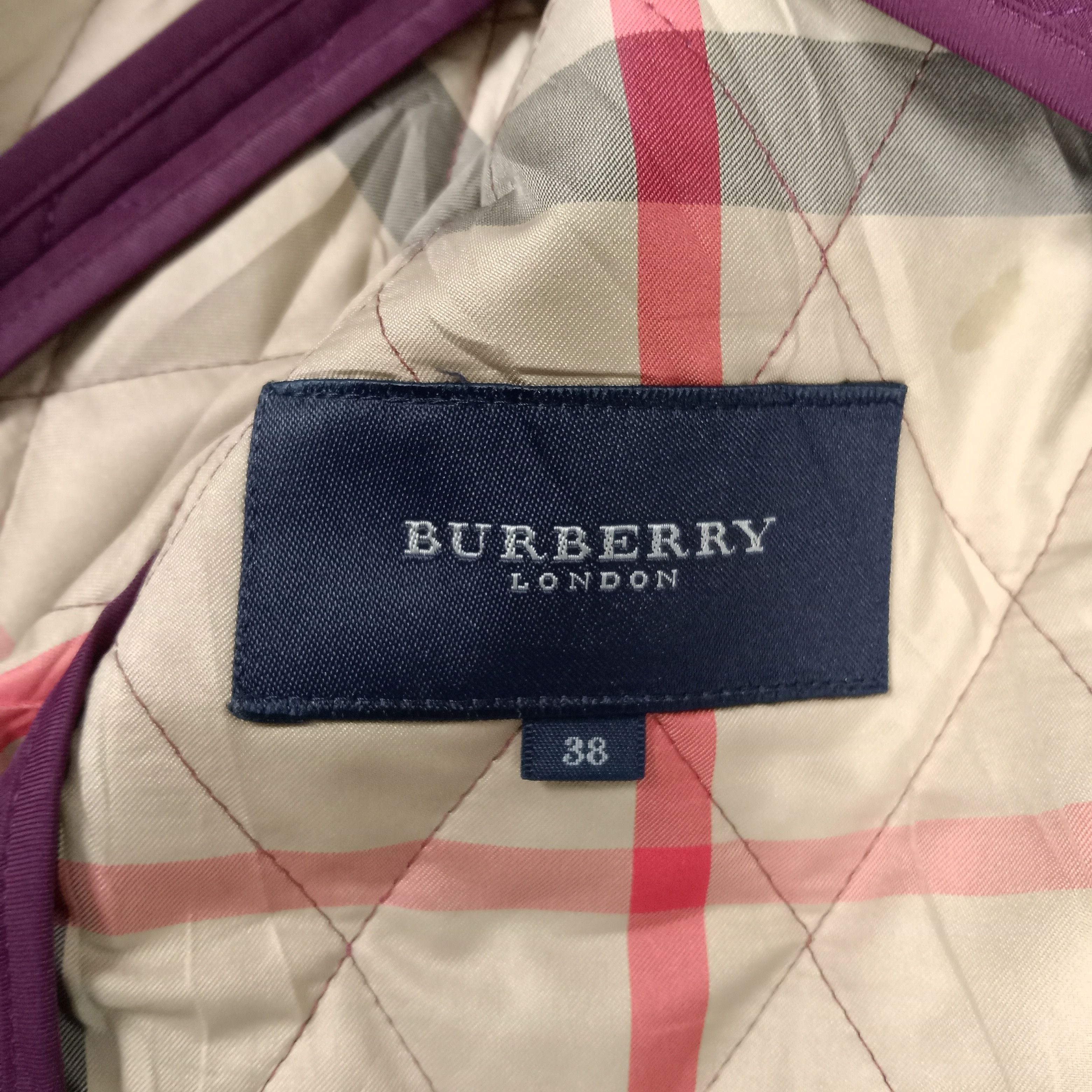 Burberry × Vintage Burberry London Luxury Brand Quilted Jacket Size XS / US 0-2 / IT 36-38 - 7 Thumbnail