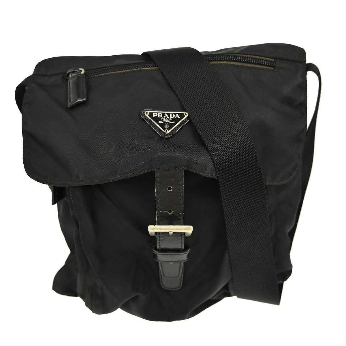 Prada Prada Buckle Messenger Bag Tessuto Size ONE SIZE - 1 Thumbnail