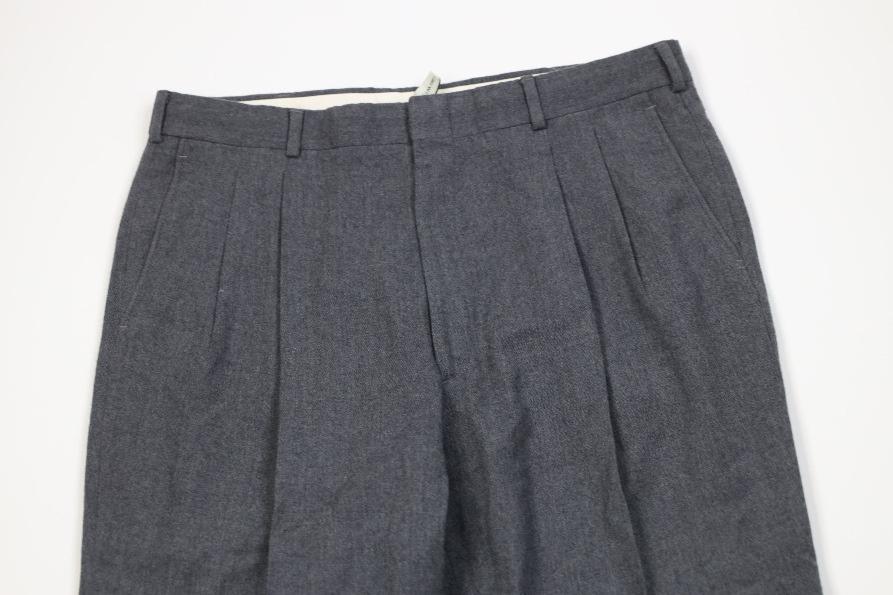 Vintage Vintage 70s Streetwear Wool Wide Leg Chino Pants Gray USA Size US 34 / EU 50 - 2 Thumbnail