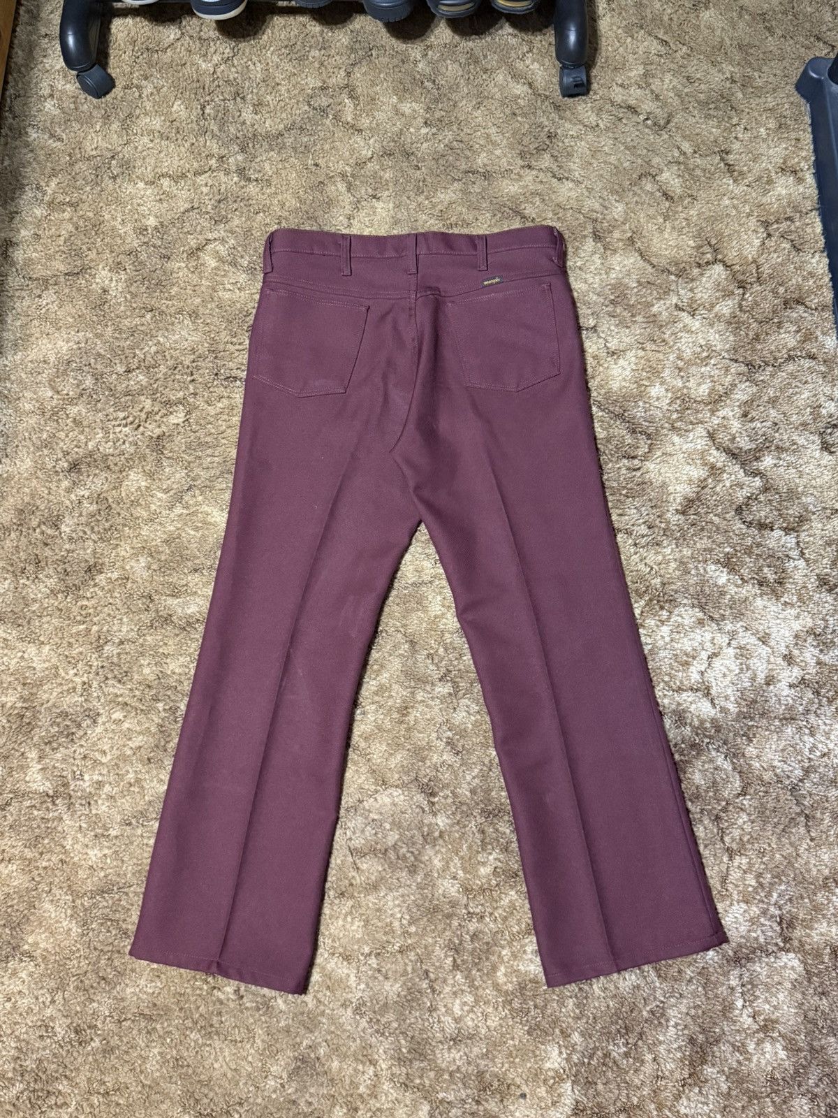 Wrangler Vintage Wrangler Pleated Slacks Burgundy 34x34 Size US 34 / EU 50 - 4 Thumbnail