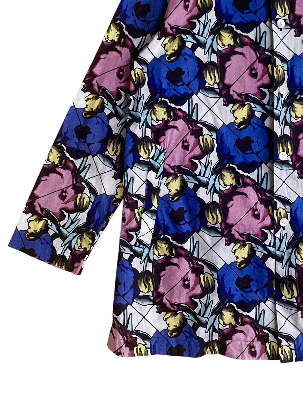 Issey Miyake Very Rare Vintage Issey Miyake Men Baggy Floral Shirt 1990s Size US M / EU 48-50 / 2 - 6 Thumbnail