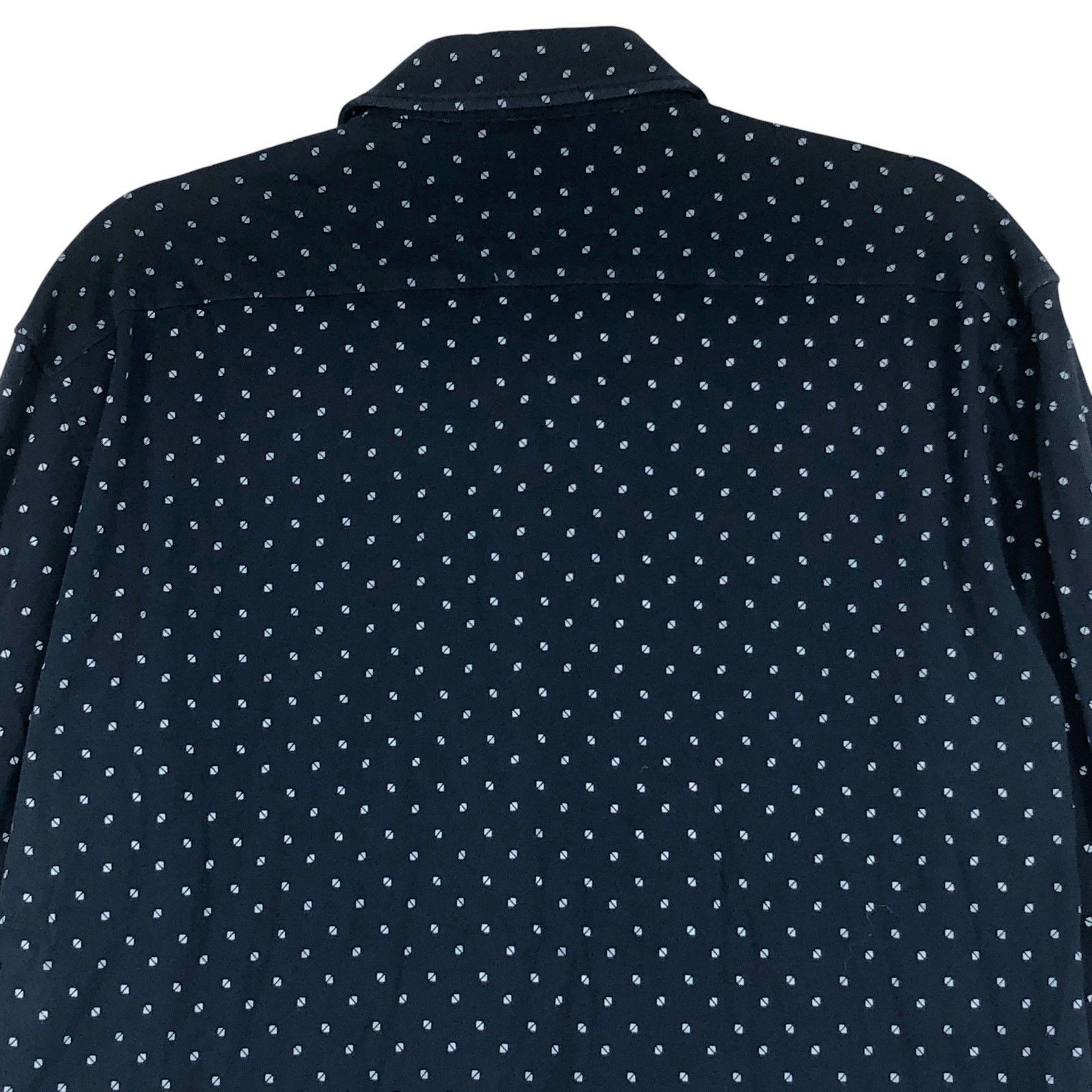 Hugo Boss BOSS Shirt L Roan Slim Fit Navy Geo Print Long Sleeve Size US L / EU 52-54 / 3 - 9 Thumbnail