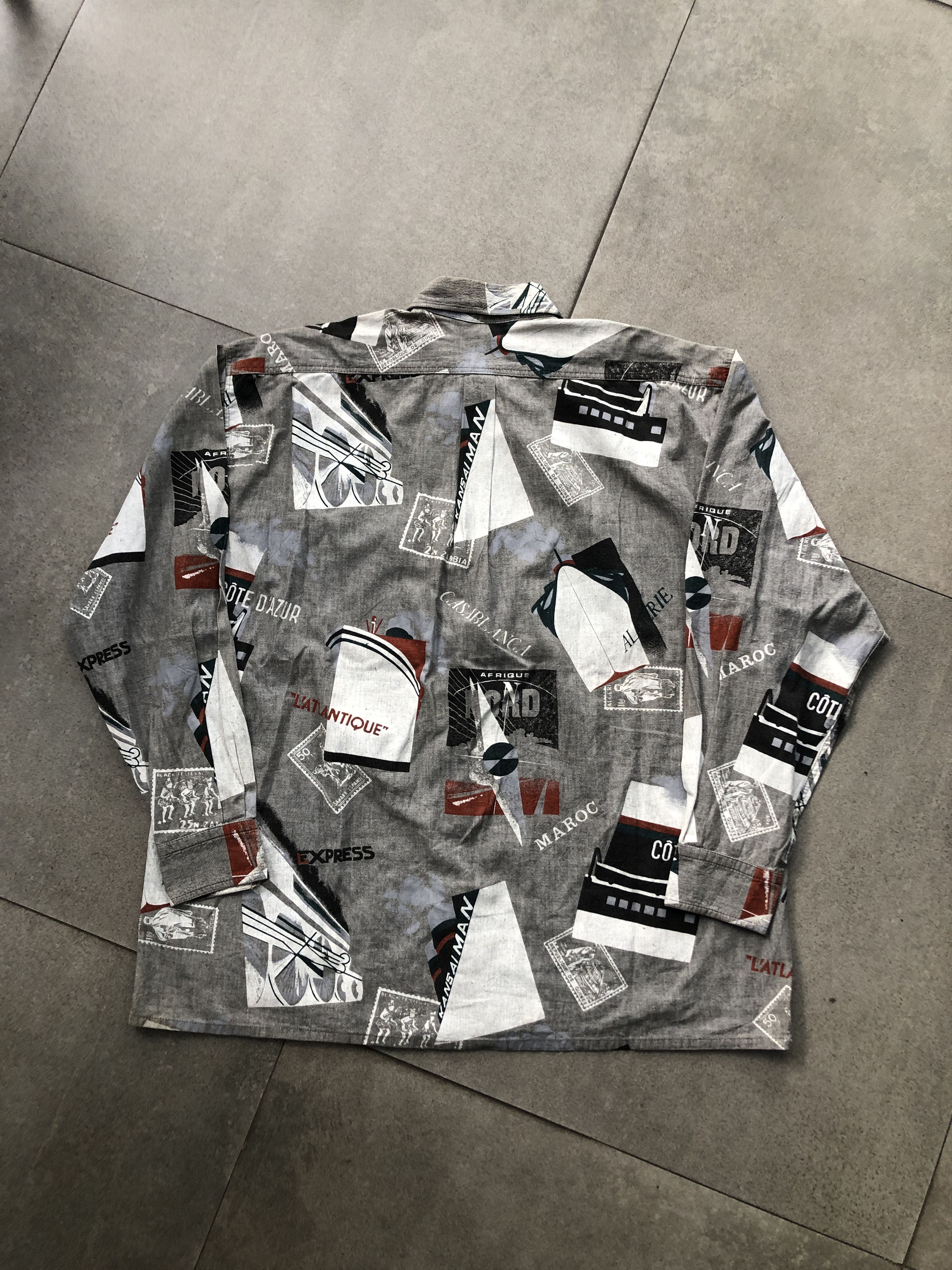 Kansai Yamamoto Kansai Man Graphic Printed Art Long Sleeve Shirt Size US L / EU 52-54 / 3 - 7 Thumbnail