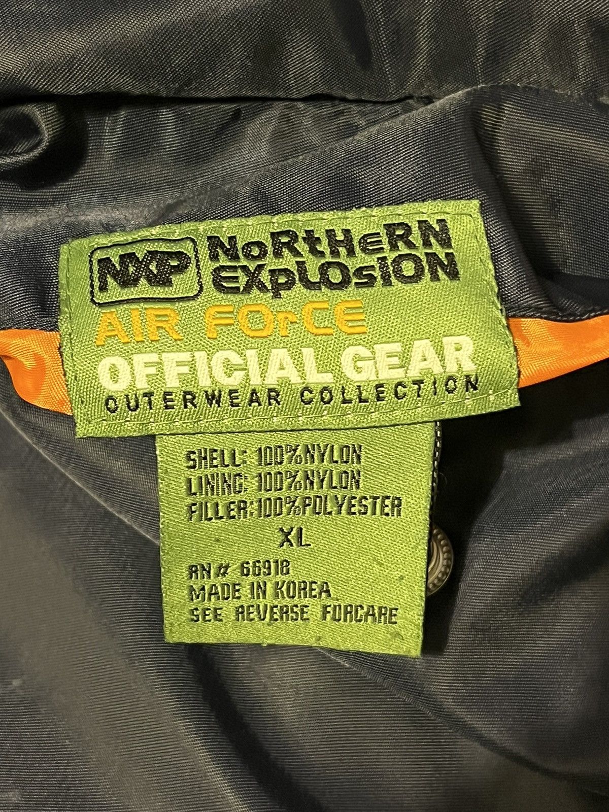 Alpha Industries 90s Korean Reversible Baggy Navy Bomber Winter Jacket Vtg Size US XL / EU 56 / 4 - 2 Thumbnail