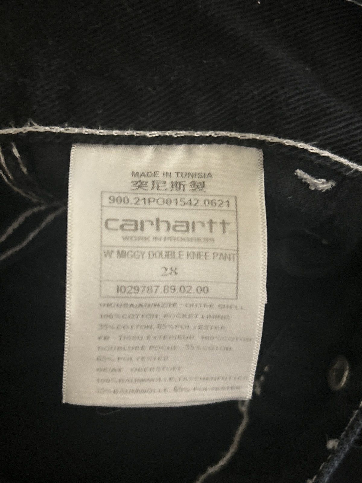Carhartt Wip Carharrt W.I.P Black Double Knee Pant Size US 28 / EU 44 - 3 Thumbnail
