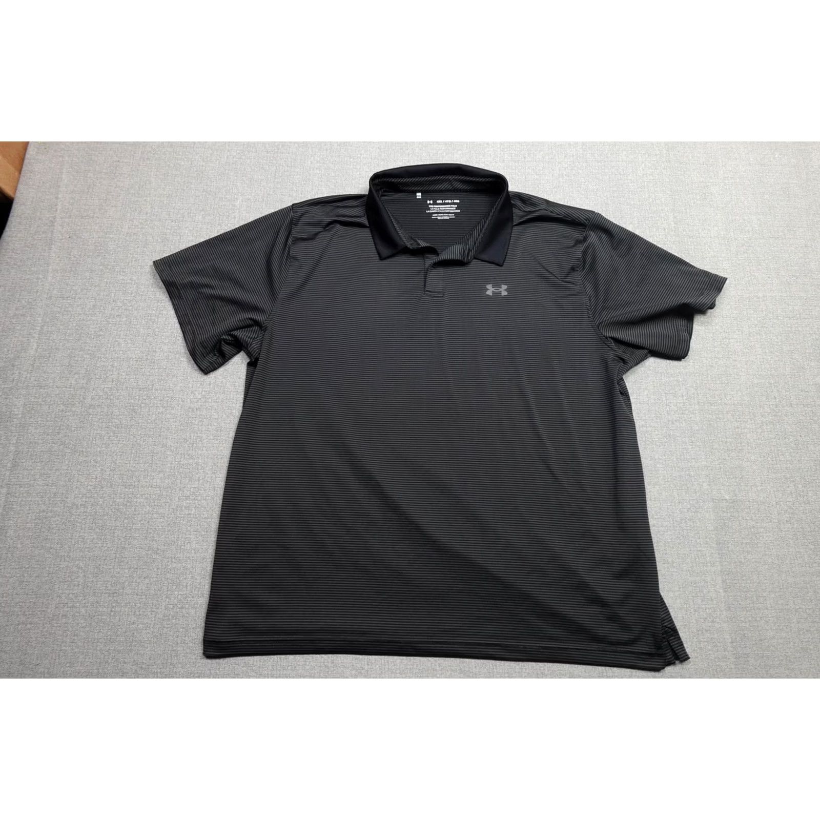 Under Armour Under Armour The Performance Polo Mens 4XL Gray Stripe Golf Stretch Lightweight Polo Shirt Size US XXL / EU 58 / 5 - 3 Thumbnail