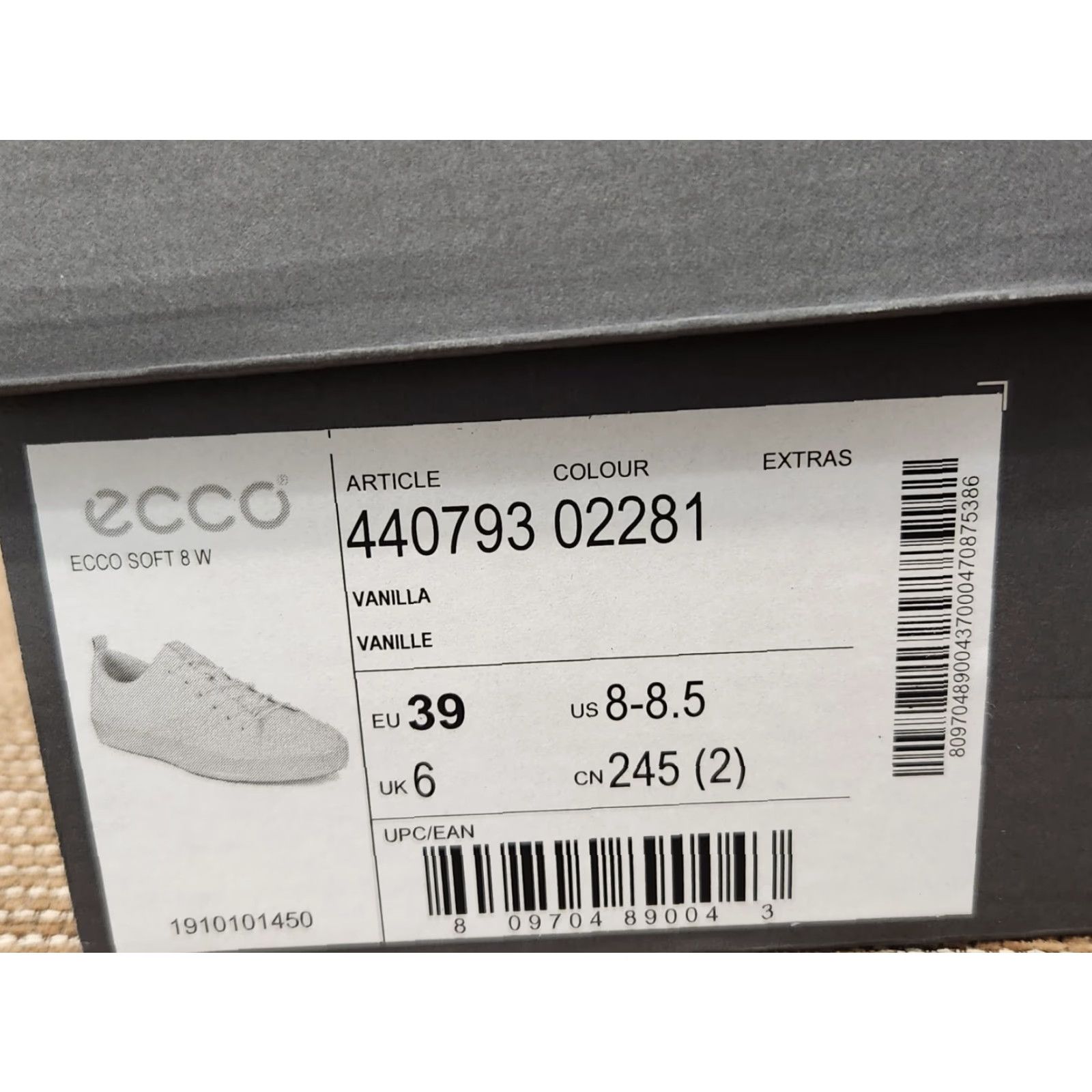 Ecco ECCO WOMEN Sneaker CHACKLED LEATHER Vanilla Tectonic 8 39 Leather Lace Up Casual Fashion Sports Leisure Active Wear Size US 8.5 / IT 38.5 - 2 Thumbnail
