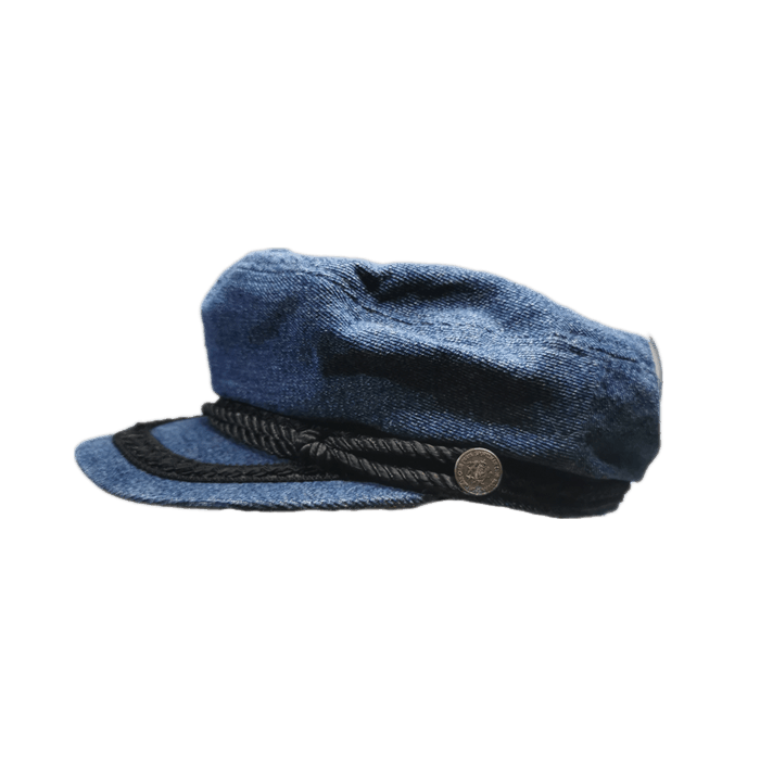 Vintage Unbrand Denim Captain Hat Retro Breton Punk | Grailed