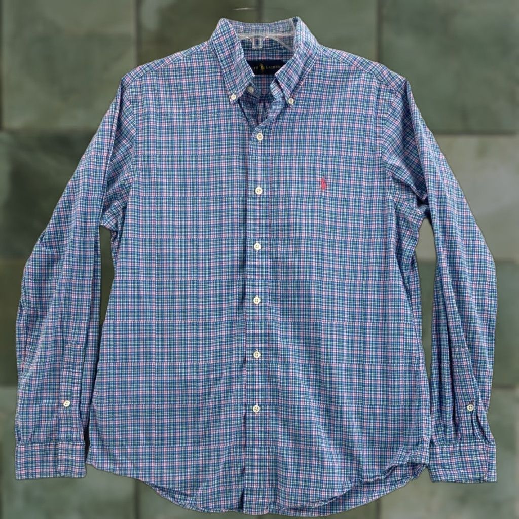 Ralph Lauren Ralph Lauren Shirt Mens Medium Button-Up Long Sleeve Plaid Multicolor Cotton Regular Collar-Point Classic Preppy Theme Mens Size US M / EU 48-50 / 2 - 1 Thumbnail