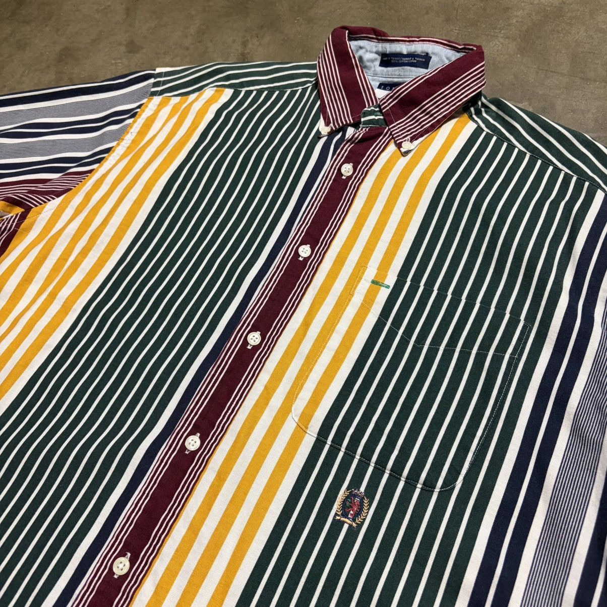 Tommy Hilfiger Vintage Tommy Hilfiger Striped Button Up Shirt Short Sleeve Size US M / EU 48-50 / 2 - 5 Thumbnail