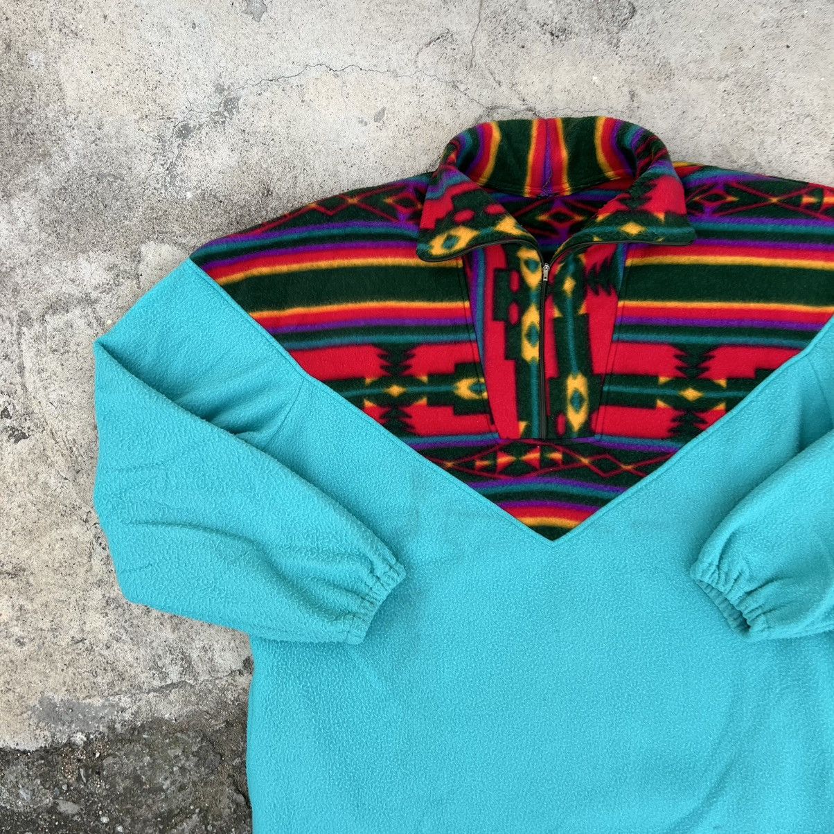 Adidas × Vintage 90s Retro Logo Vintage Y2K Oversized Fleece Jacket Size US L / EU 52-54 / 3 - 3 Thumbnail