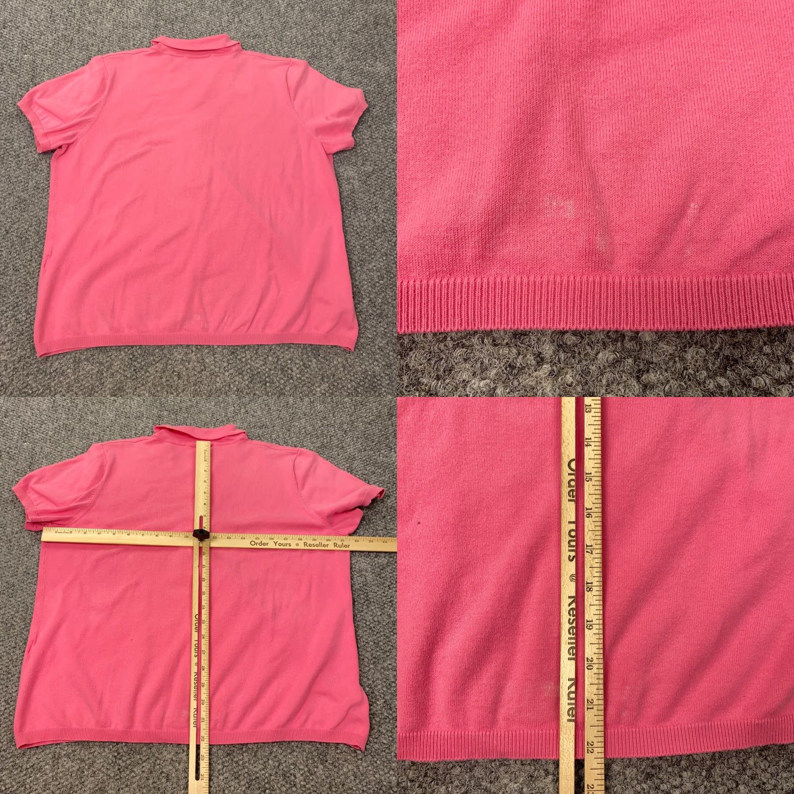 Talbots Talbots Polo Shirt Womens Petites Plus Size 1XP Pink Short Sleeve V-Neck Size XL / US 12-14 / IT 48-50 - 8 Thumbnail