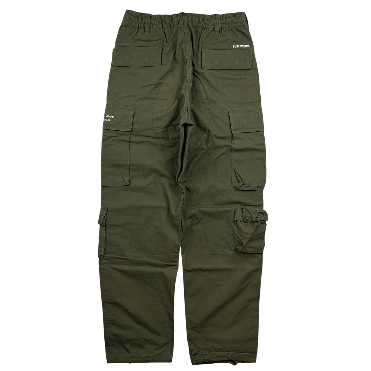 Bape Bape Green Cargo Trousers - Waist: 31” Size US 31 - 2 Thumbnail