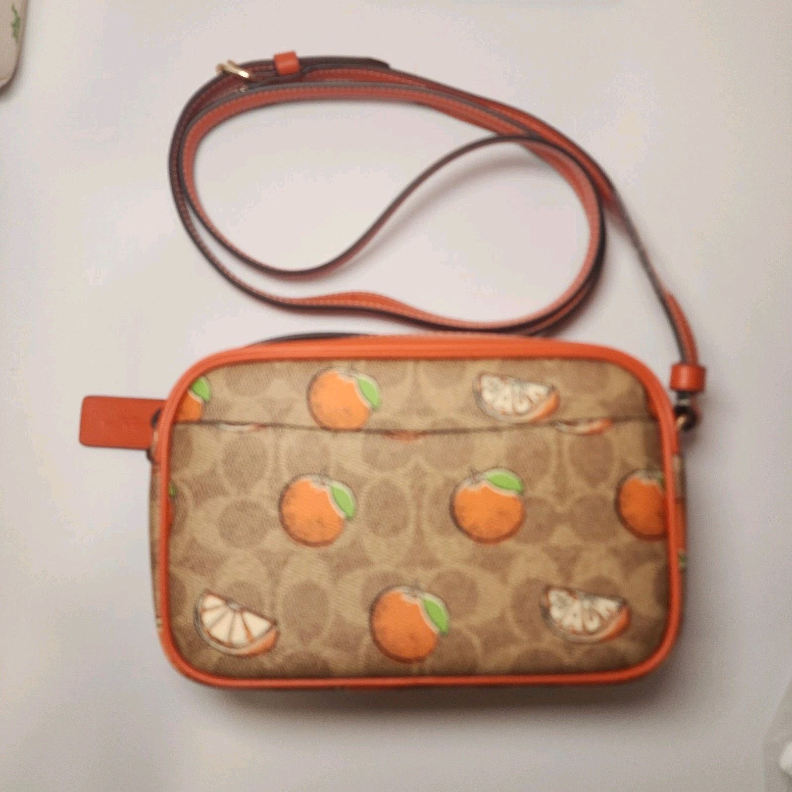 Coach Coach CBA81 Mini Jamie Camera Bag Signature Orange Print Size ONE SIZE - 3 Thumbnail