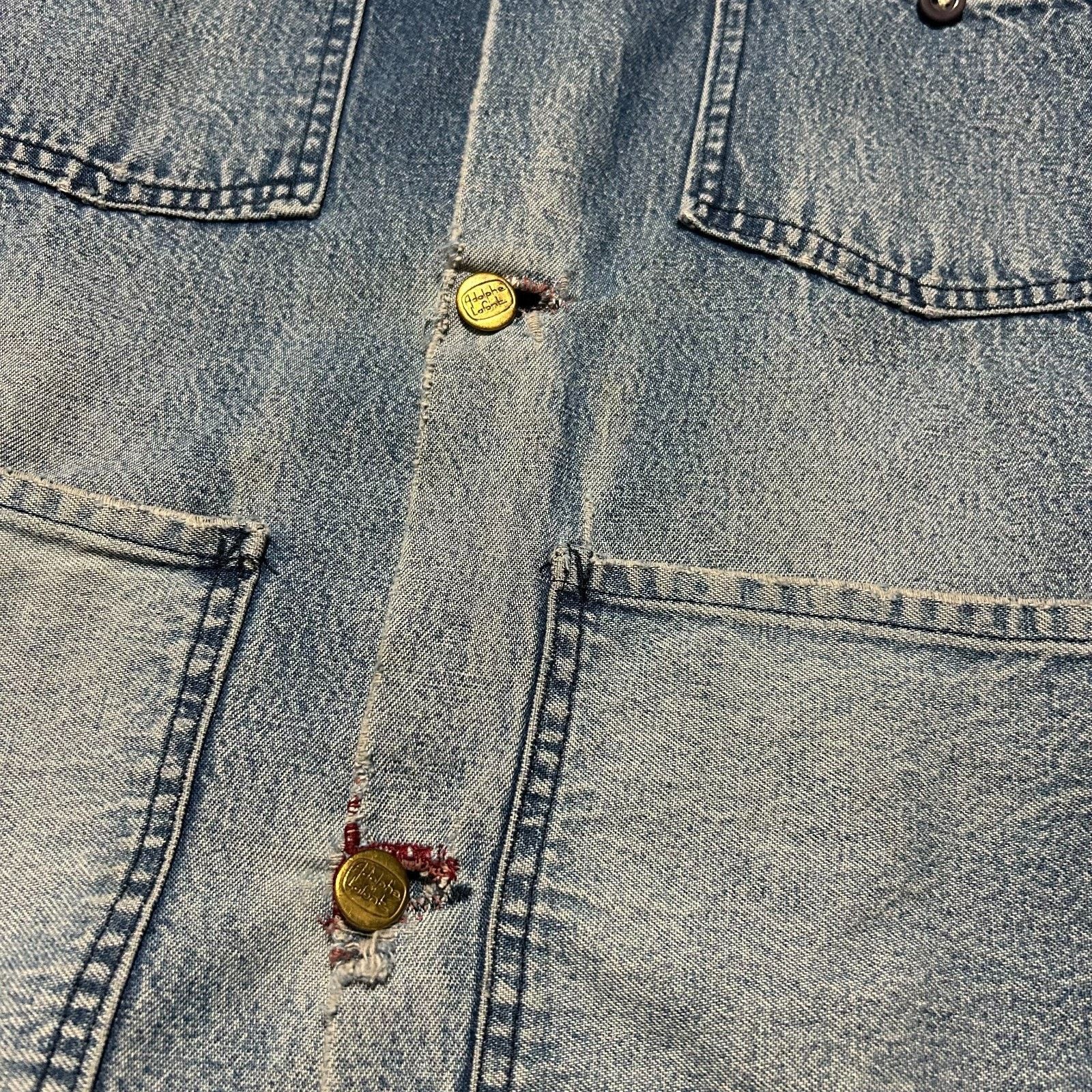 Vintage Vintage Thrashed Denim Chore Jacket Lined Barn Coat 70s 80s Size US S / EU 44-46 / 1 - 5 Thumbnail