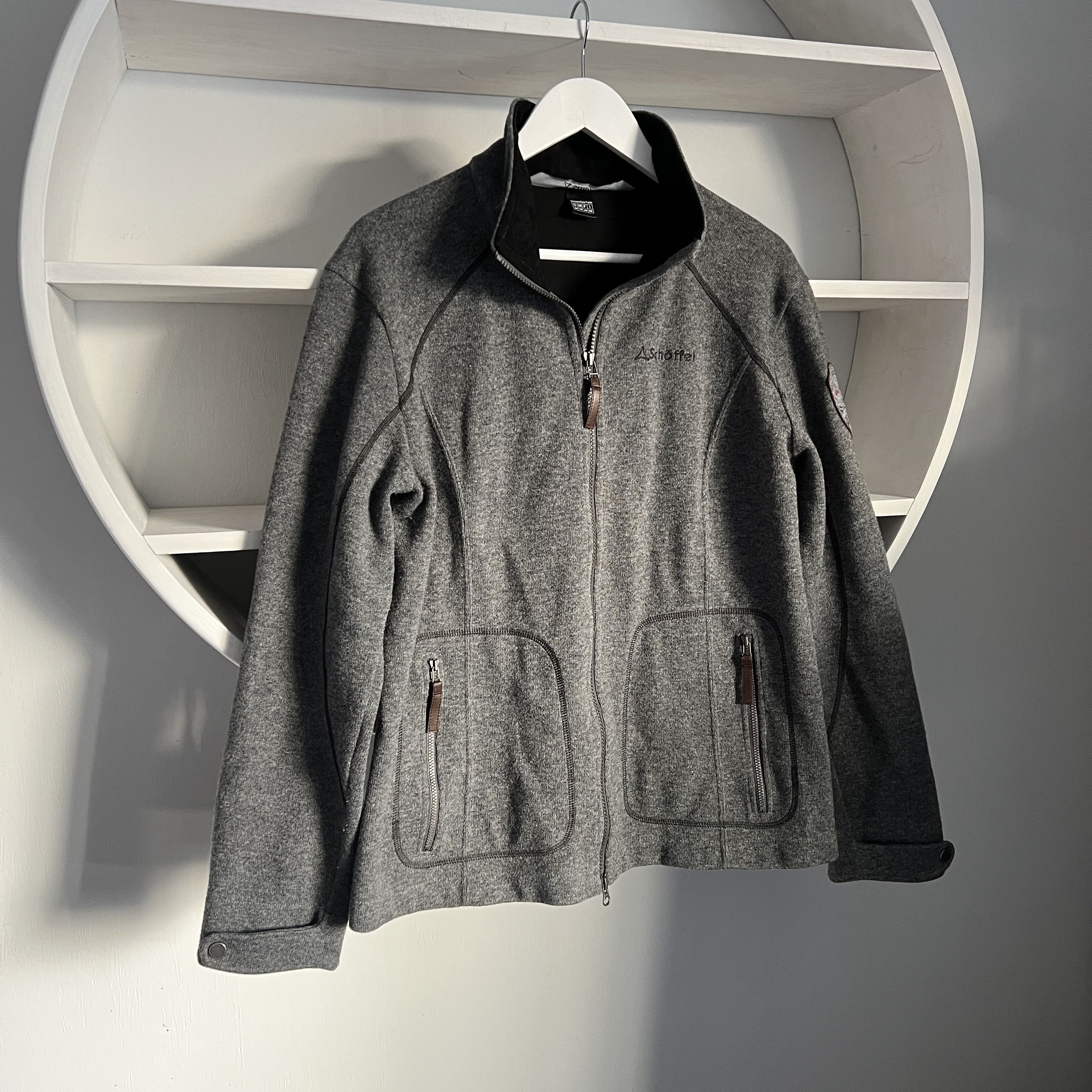 Patagonia SCHOFFEL MOUNTAINEERING Wool Zip Jacket Leather Details Size M / US 6-8 / IT 42-44 - 2 Thumbnail