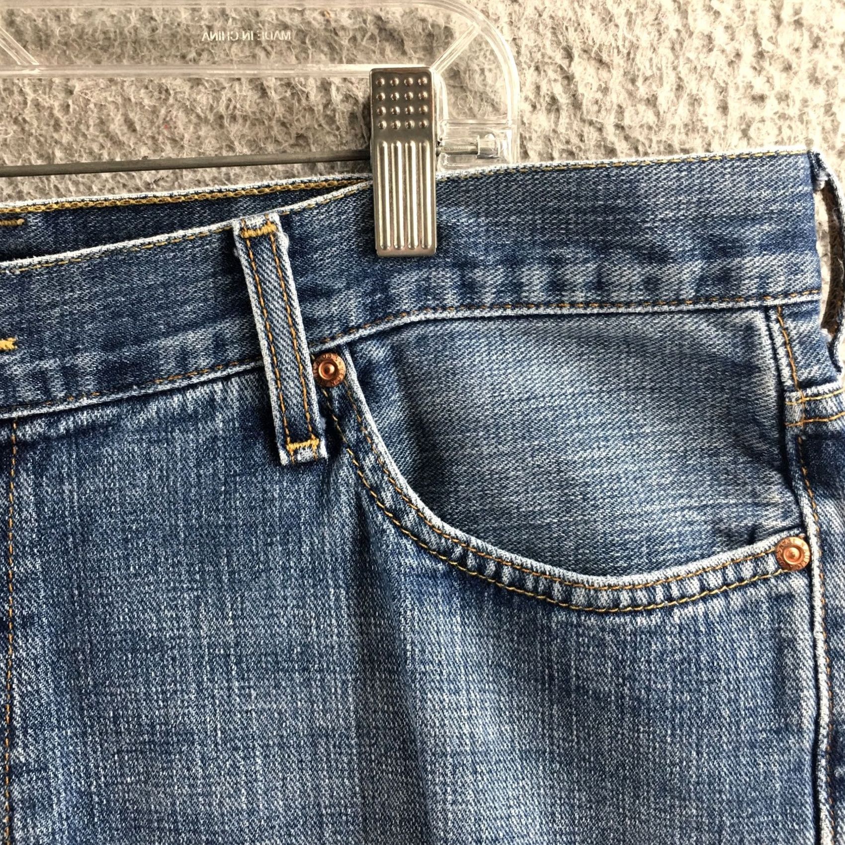 Nautica Nautica Classic Straight Jeans Mens 36x32 Blue Denim Cotton Regular Size 38 Waist 5-Pocket Denim Jeans Mens Size US 36 / EU 52 - 4 Thumbnail
