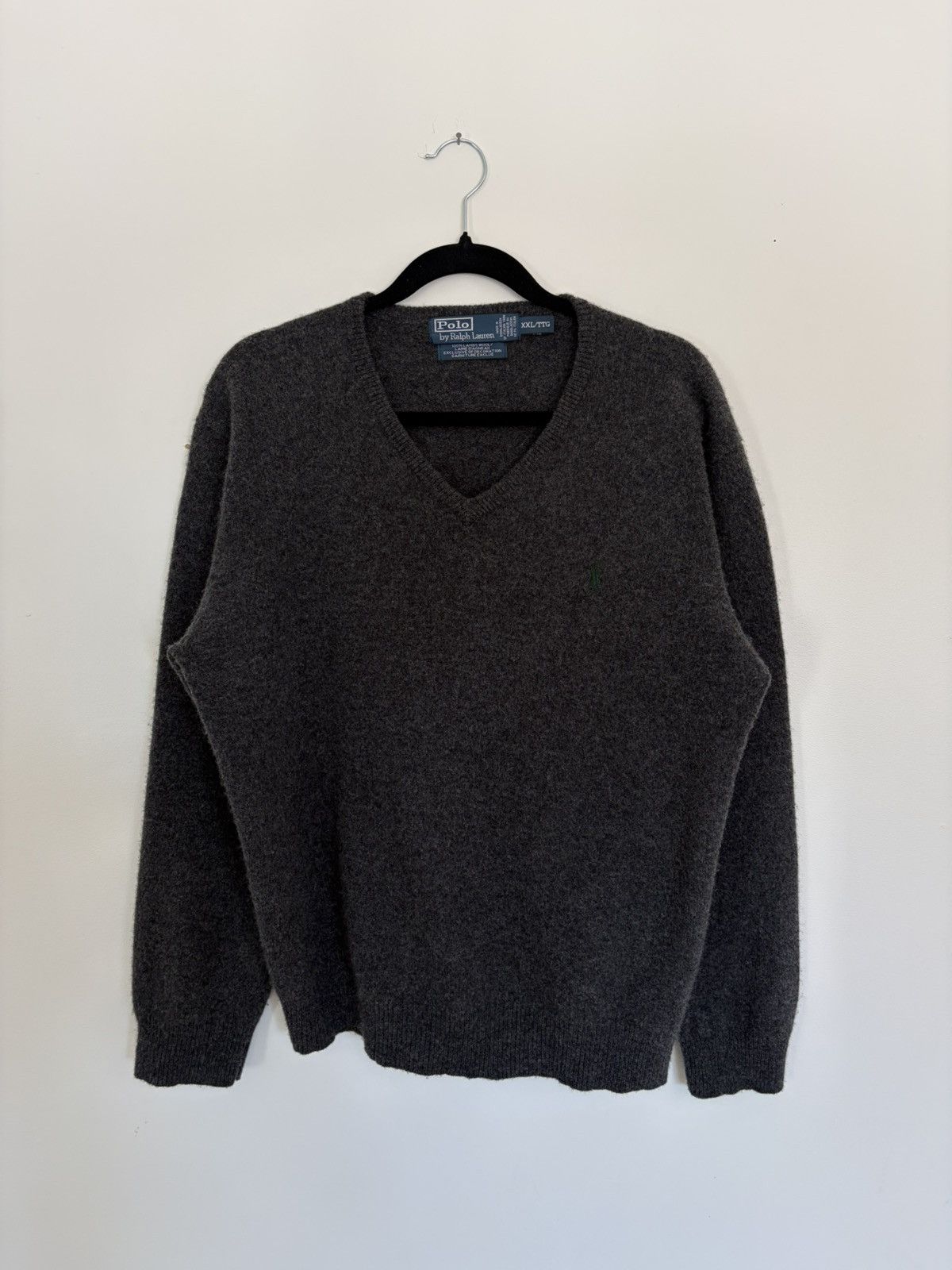 Polo Ralph Lauren Lambswool Vneck Sweater Size US L / EU 52-54 / 3 - 1 Thumbnail