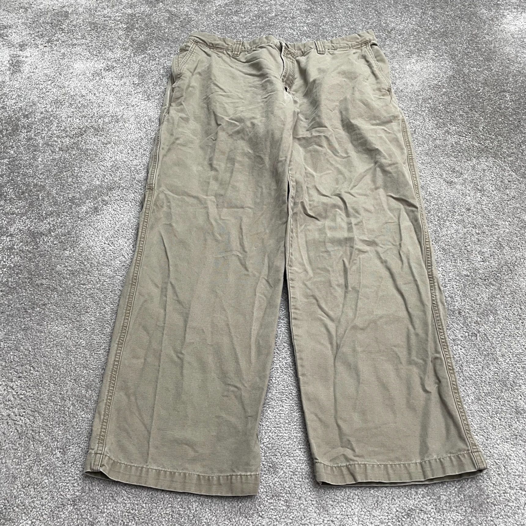 Vintage Columbia Pants Mens 36x32 Carpenter Brown Cotton Outdoor Workwear Size US 36 / EU 52 - 2 Thumbnail