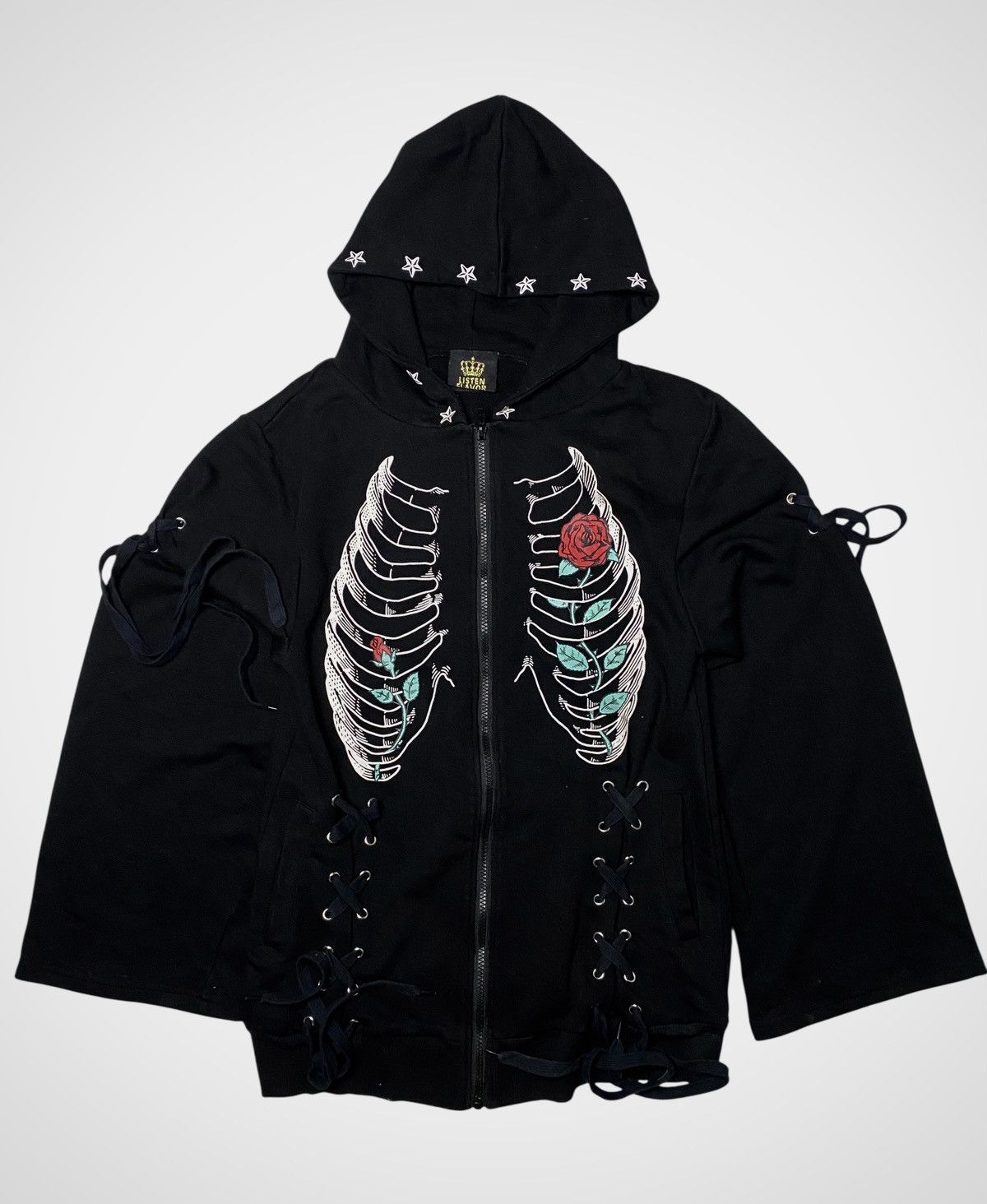 Beauty Beast 2000's Listen Favor Vkei Skull Laced Jacket Size US S / EU 44-46 / 1 - 1 Thumbnail