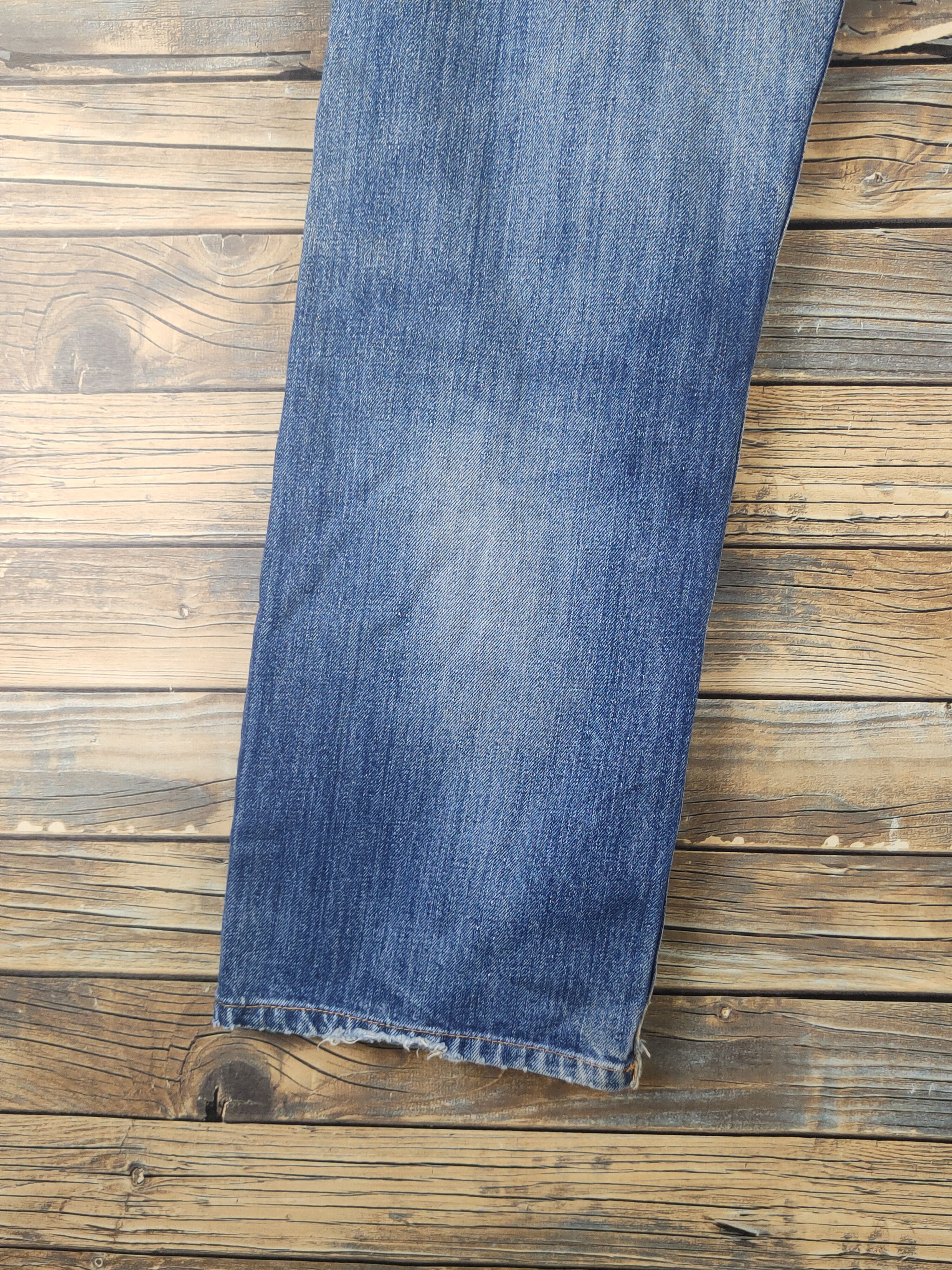 Levi's DL 503 Levi's Blue Distressed Ripped Denim Jeans #1639 Size US 30 / EU 46 - 9 Thumbnail