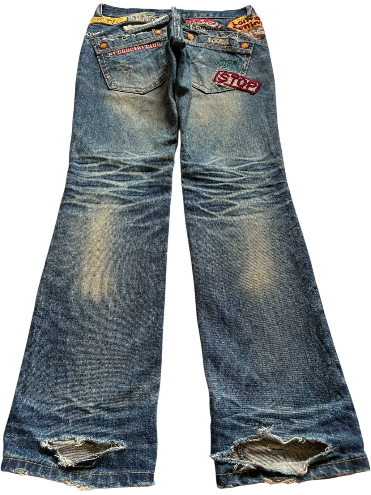Japanese Brand Vintage Lolita Embellished Mud Wash Distressed Jeans Size US 30 / EU 46 - 2 Thumbnail