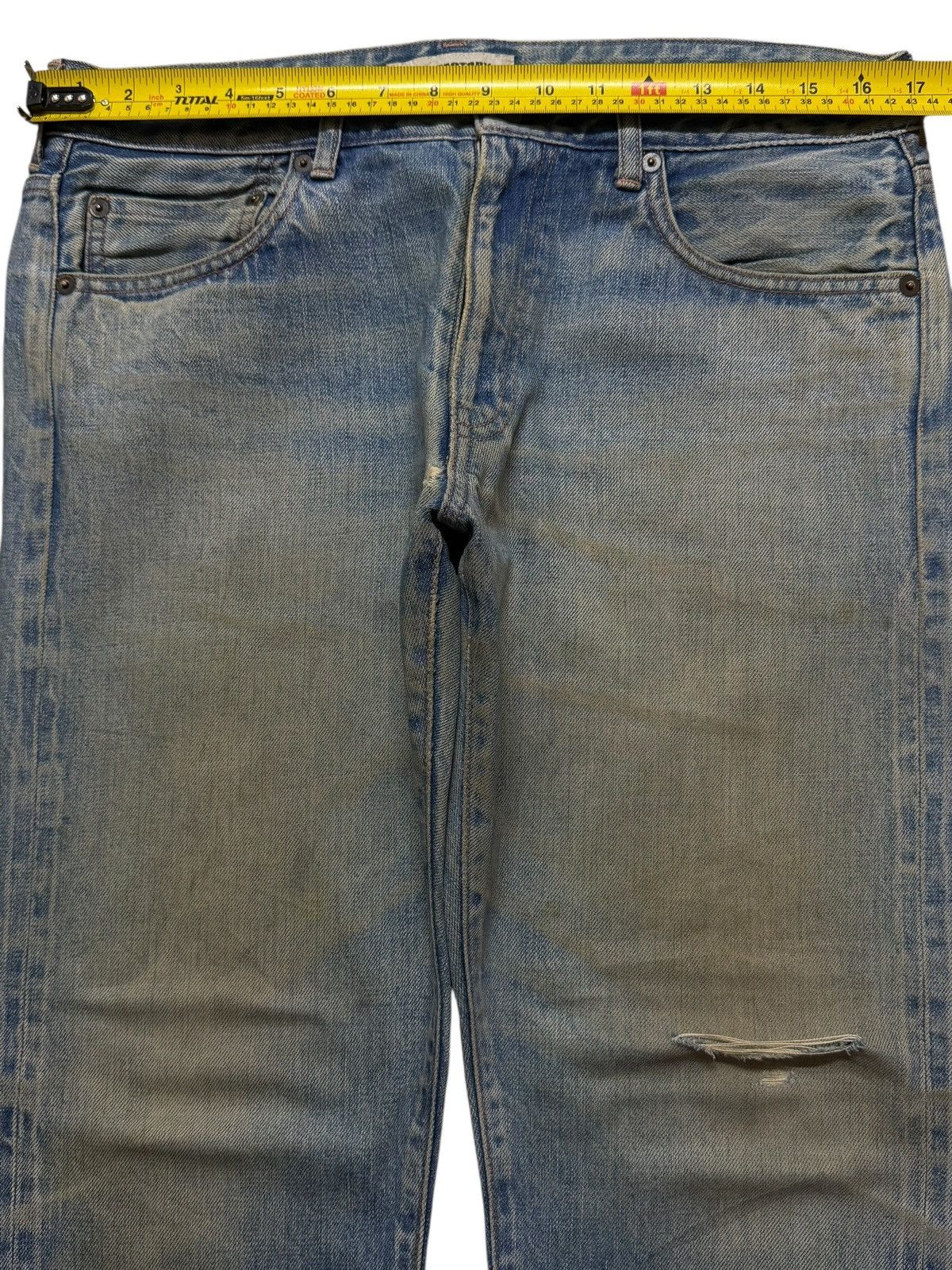 FOB Factory Vintage 90s Japan Fob Factory Selvedge Mud Wash Distress Size US 33 - 10 Thumbnail