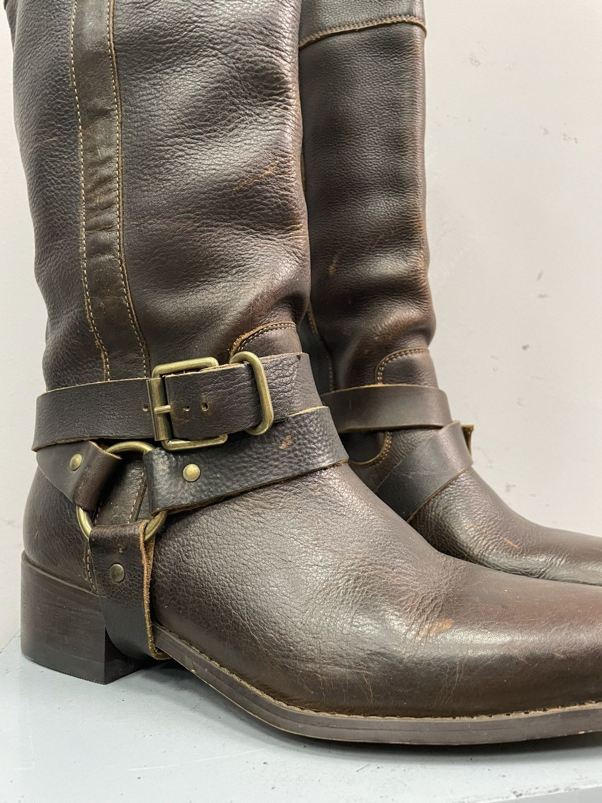 Western Rise Wrangler retro boots leather moto style harley davidson y2k Size US 7.5 / EU 40-41 - 7 Thumbnail