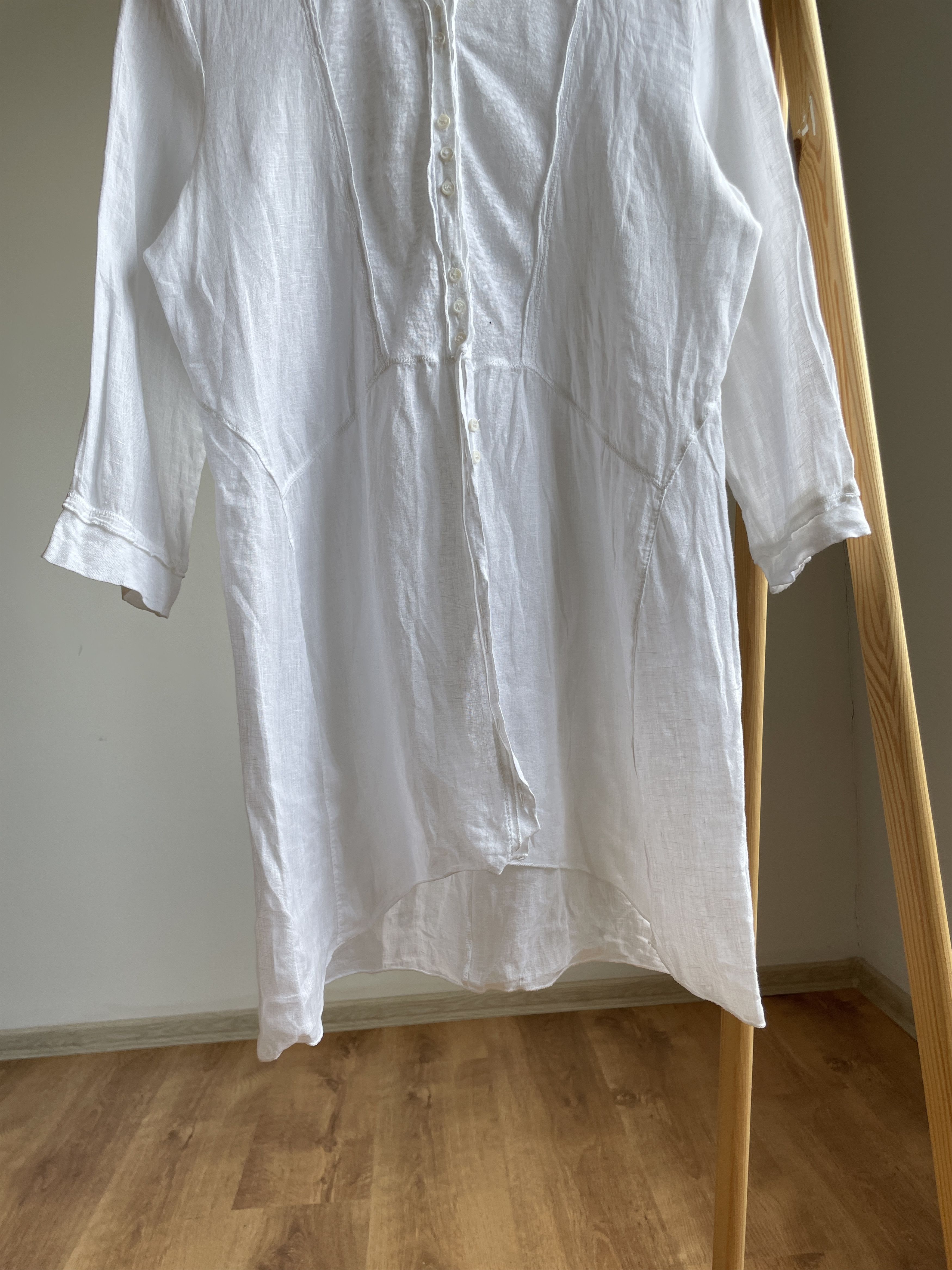 Transit Transit Par Such Womens Pure Linen Collarless Blouse Size 2 Size M / US 6-8 / IT 42-44 - 5 Thumbnail