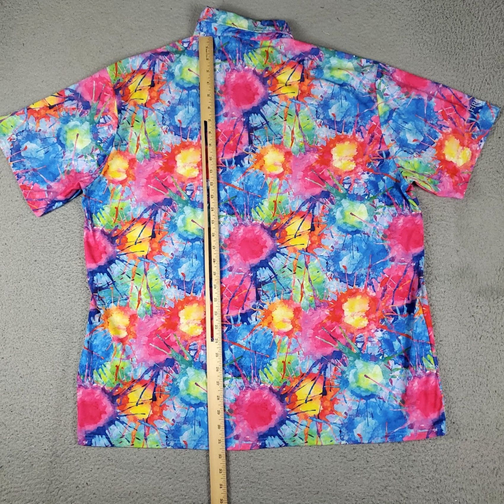 Vintage Hreski Polo Shirt Mens 2XL Blue Pink Paint Splatter Short Sleeve Golf Polo Shirt Mens Blue Pink Paint Splatter 2XL Size US XXL / EU 58 / 5 - 3 Thumbnail