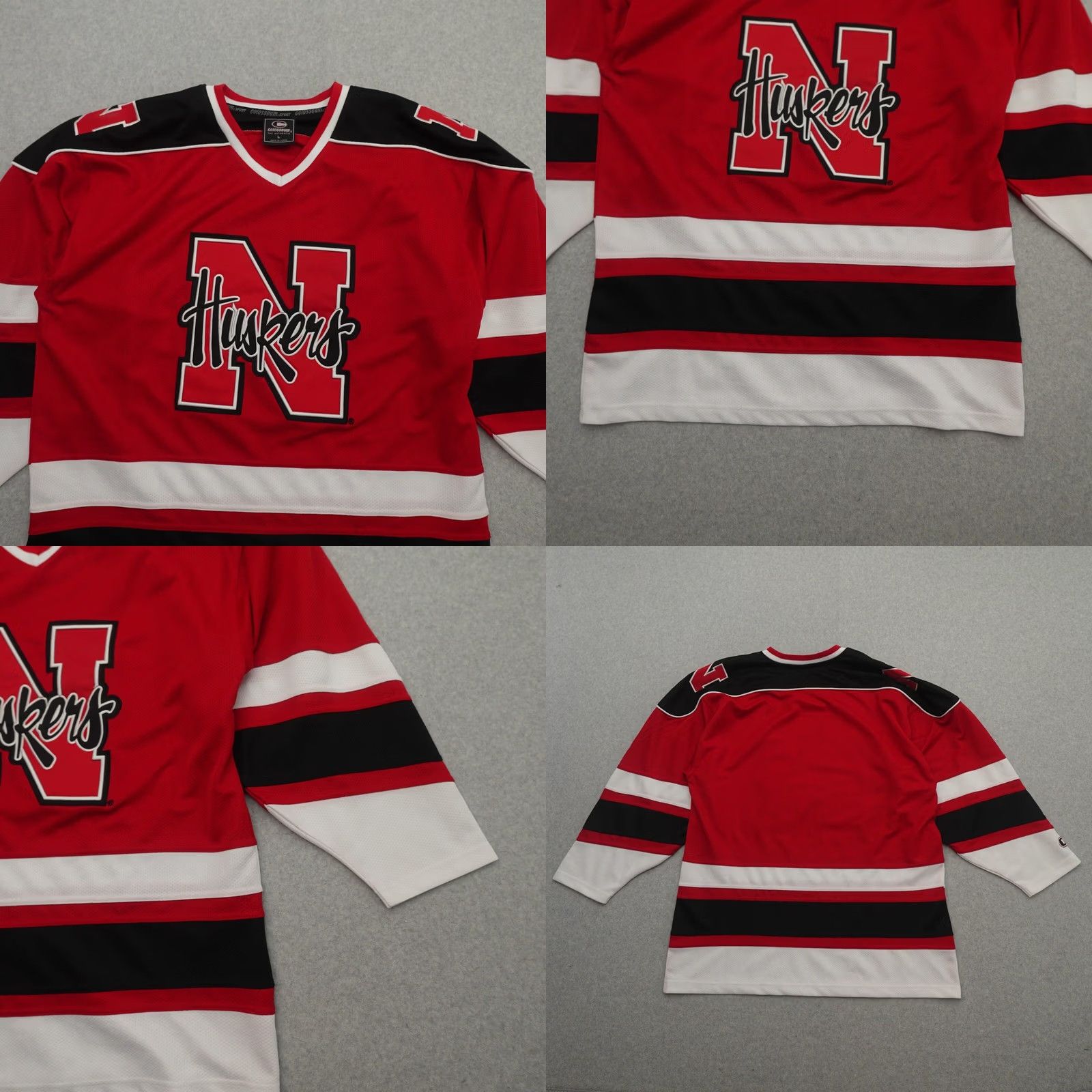 Vintage Vintage Colosseum Nebraska Hockey Jersey Shirt Large (23X32) Red Men's Size US L / EU 52-54 / 3 - 8 Thumbnail