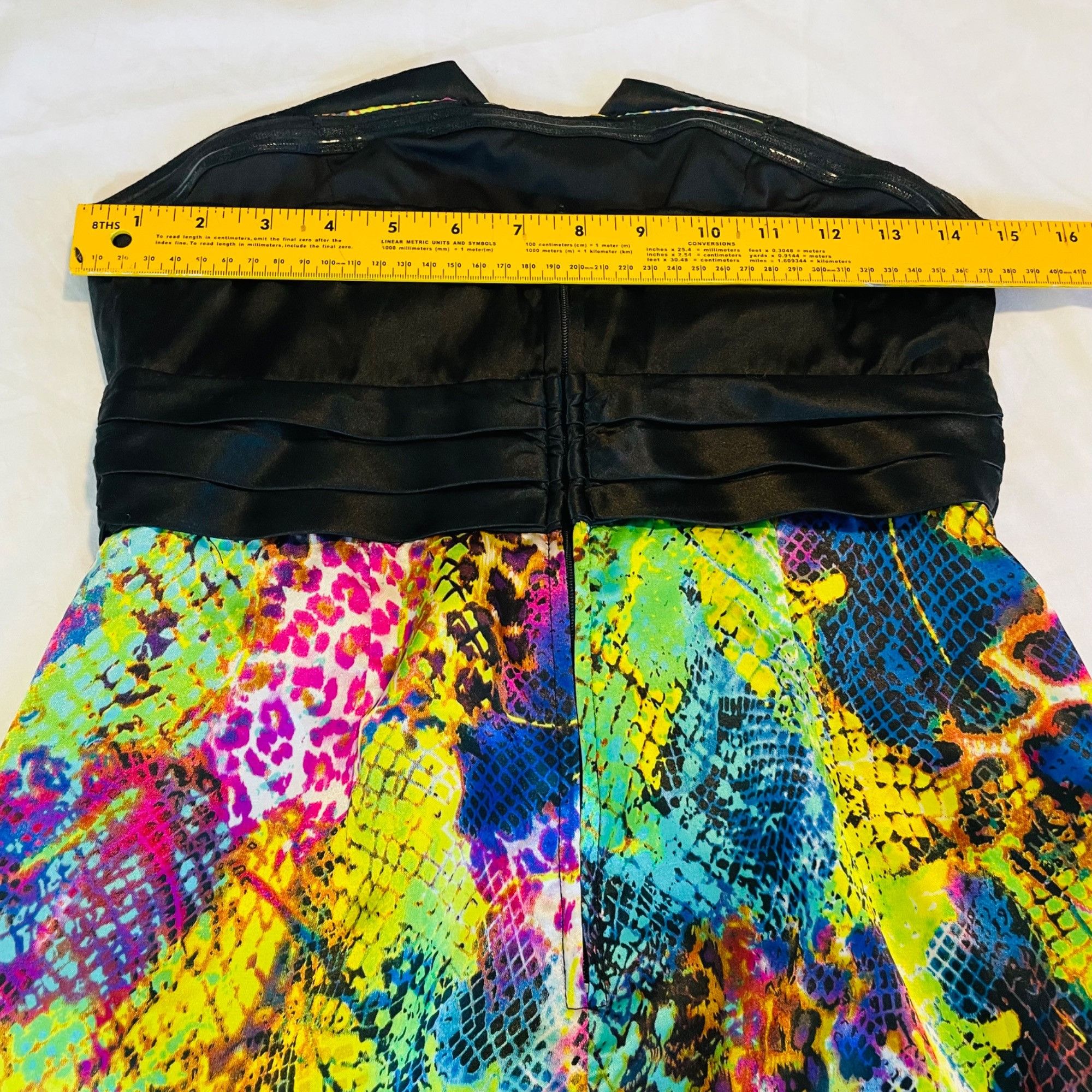 Other Charlotte Strapless Dress With Vibrant Animal Print & Black Size S / US 4 / IT 40 - 7 Thumbnail