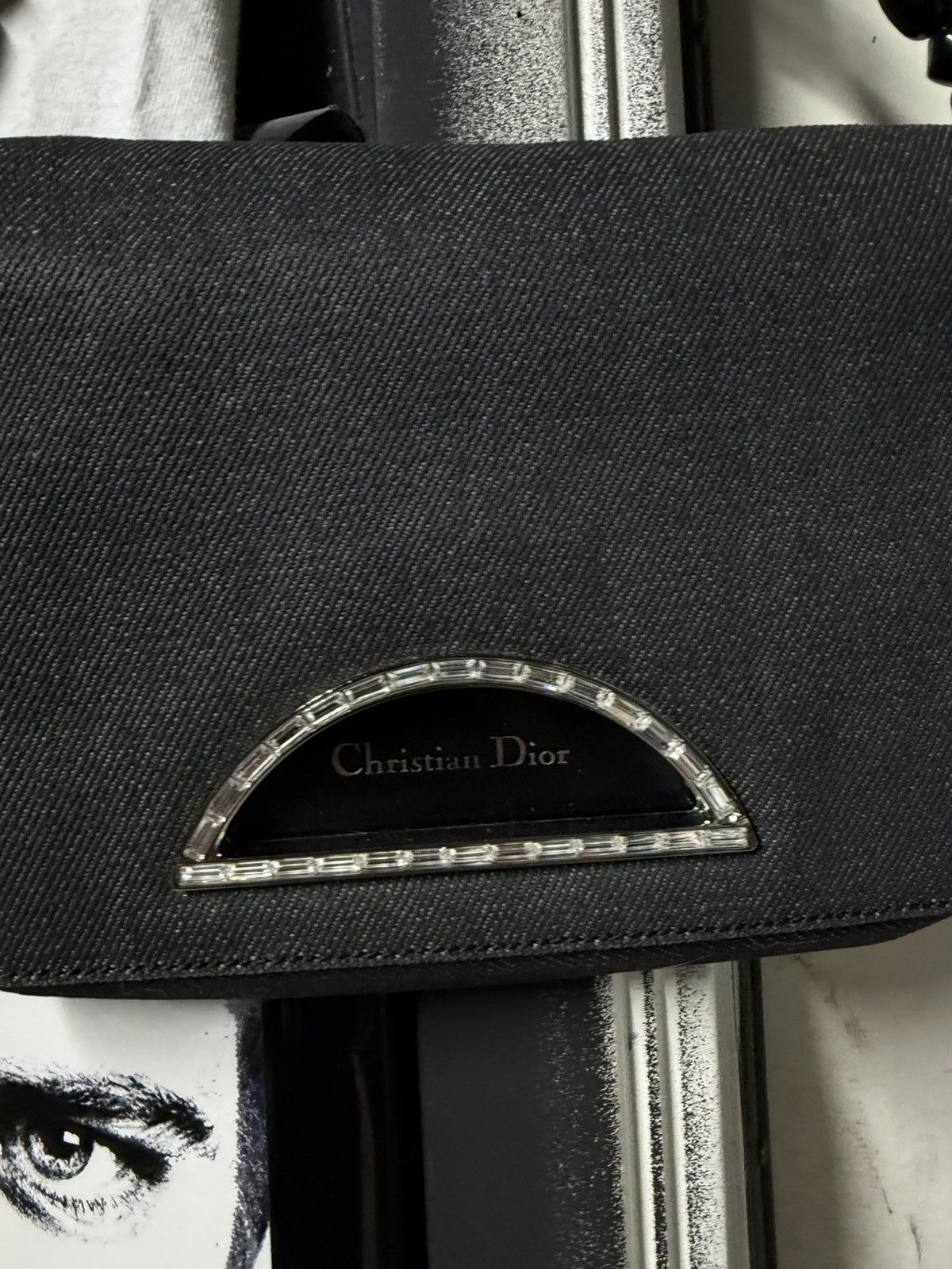 Dior Christian Dior Black Handbag Women’s Canvas Leather Tote Bag Size ONE SIZE - 4 Thumbnail