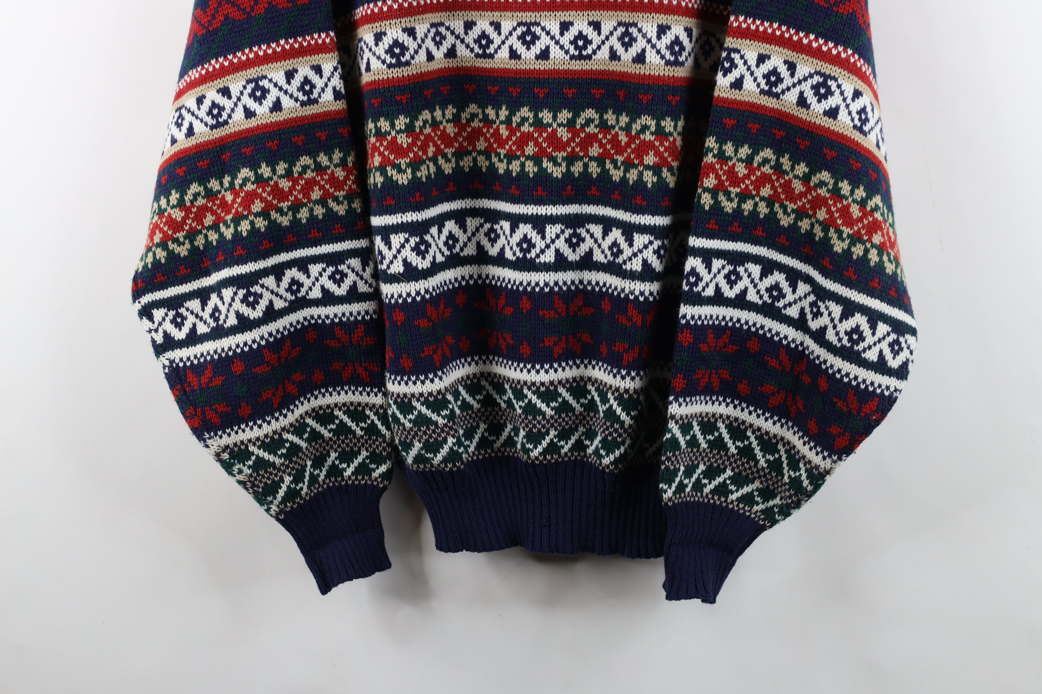 Vintage Vintage 90s Streetwear Fair Isle Crewneck Sweater Acrylic Size US L / EU 52-54 / 3 - 3 Thumbnail