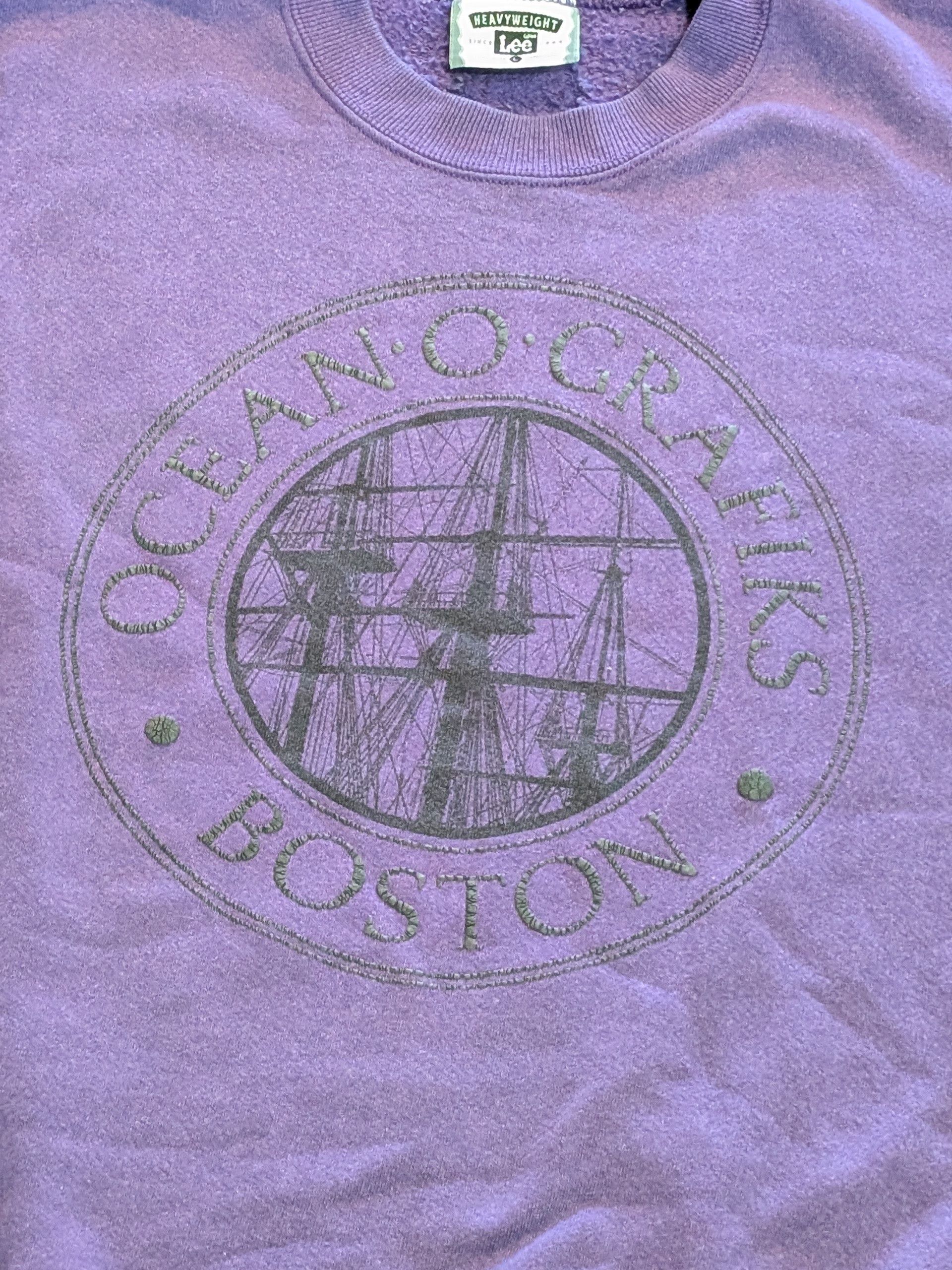 Lee Lees Heavyweight Ocean Grafiks Boston Crewneck USA Size L Size US L / EU 52-54 / 3 - 2 Thumbnail